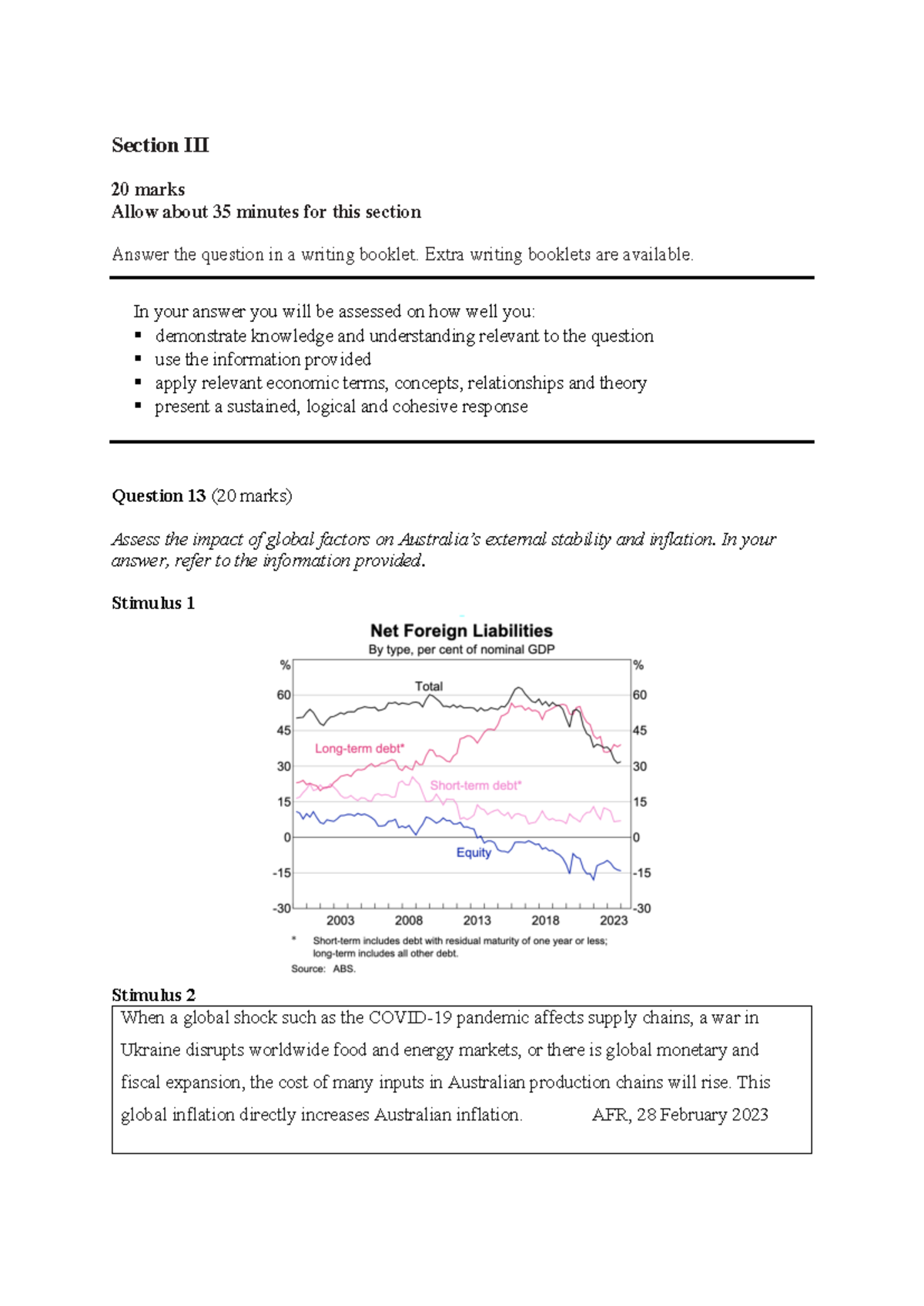 Eco 12 Sem 1 Exam 24: Impact of Global Factors on Inflation - Studocu