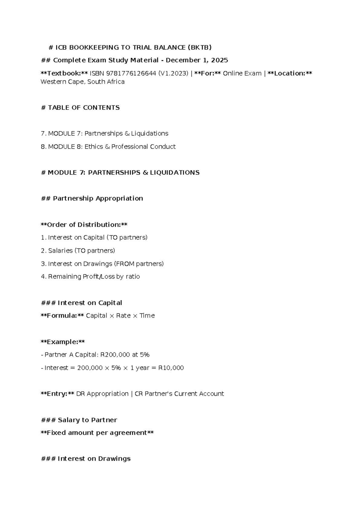 ICB BKTB Exam Study Material: Bookkeeping to Trial Balance Summaries ...