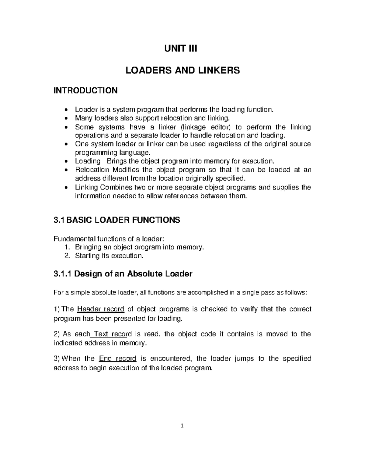 753567671 module 3 - Loaders and linkers. Design of an absolute loader ...