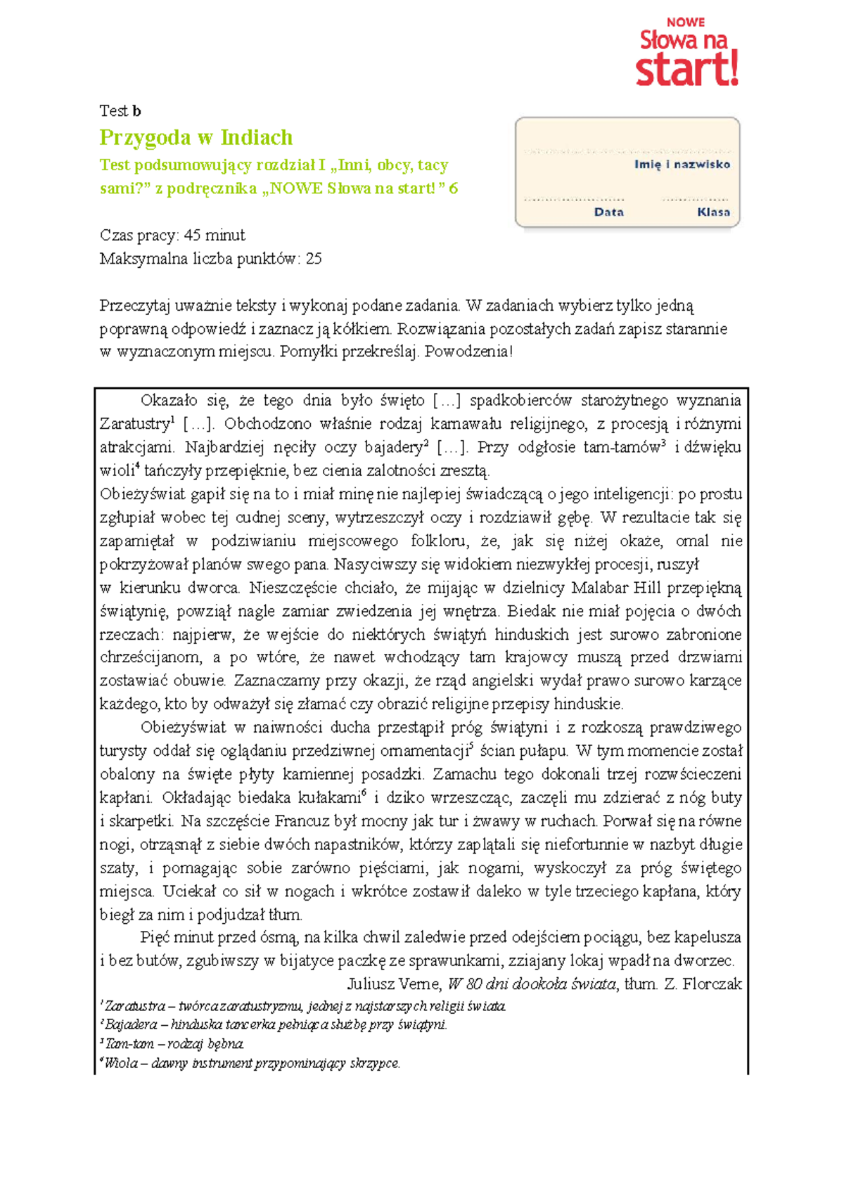 Sprawdzian Na Podsumowanie 7 Kl J Polski www.studocu.com