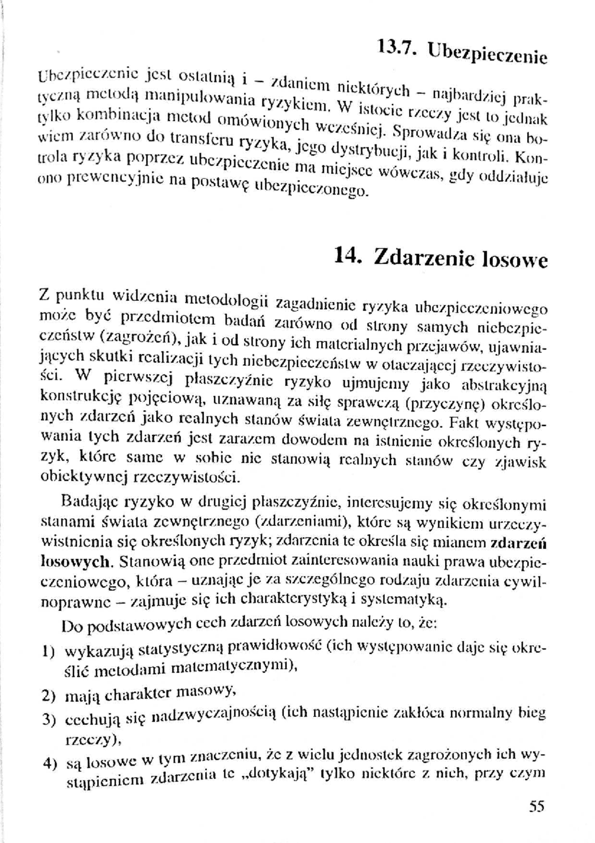 Zdarzenia Losowe i Pojęcie Ubezpieczenia - Analiza Metodologiczna - Studocu