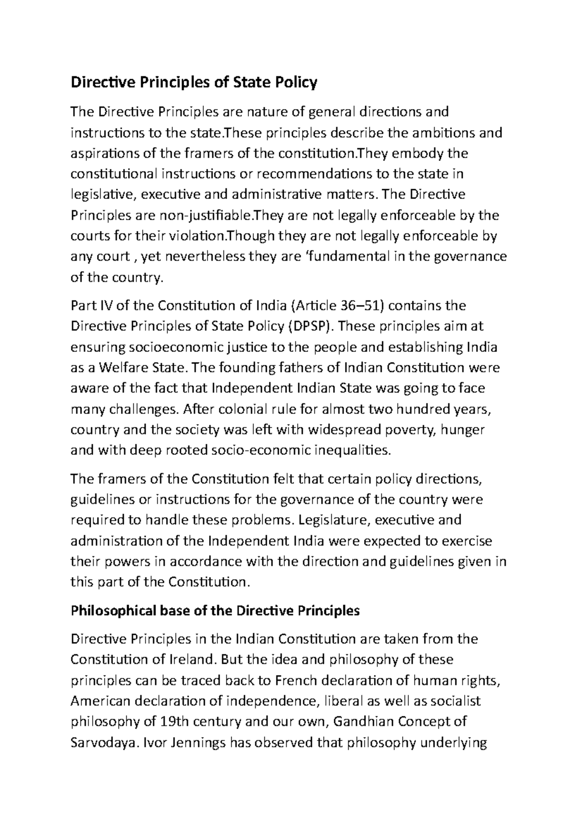 DPSP: Understanding the Directive Principles of State Policy in India ...