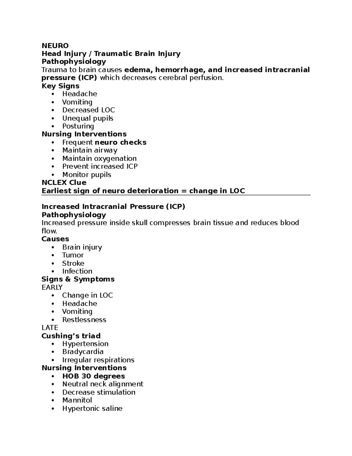 NEURO 101: Quick Notes on Head Injury, Burns, and Shock Management ...