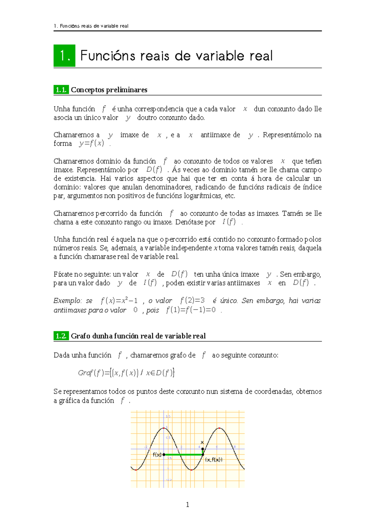 01 funcions reais de variable real - 1. Funcións reais de variable real ...