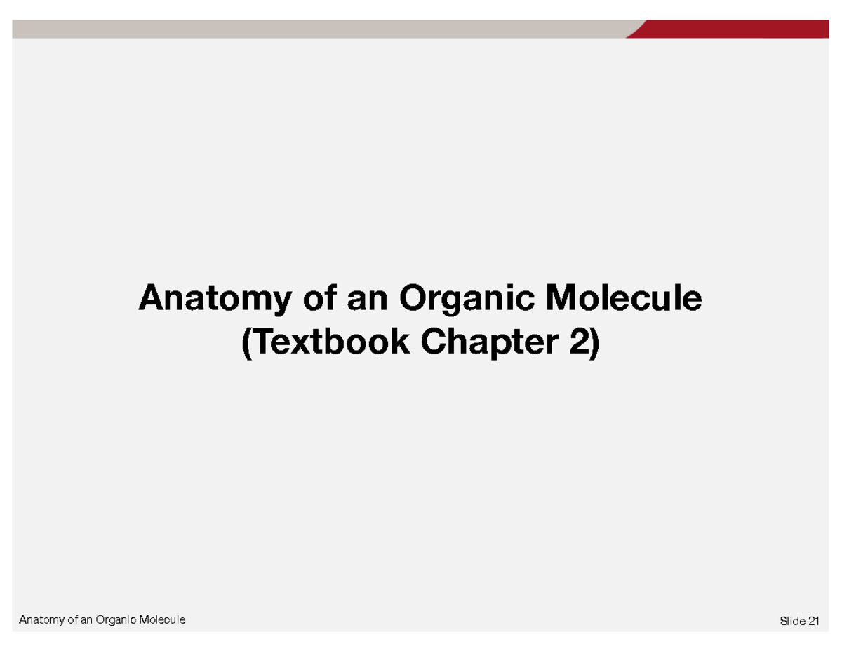Anatomy of an Organic Molecule (CHEM 101) Lecture Notes and Lab ...