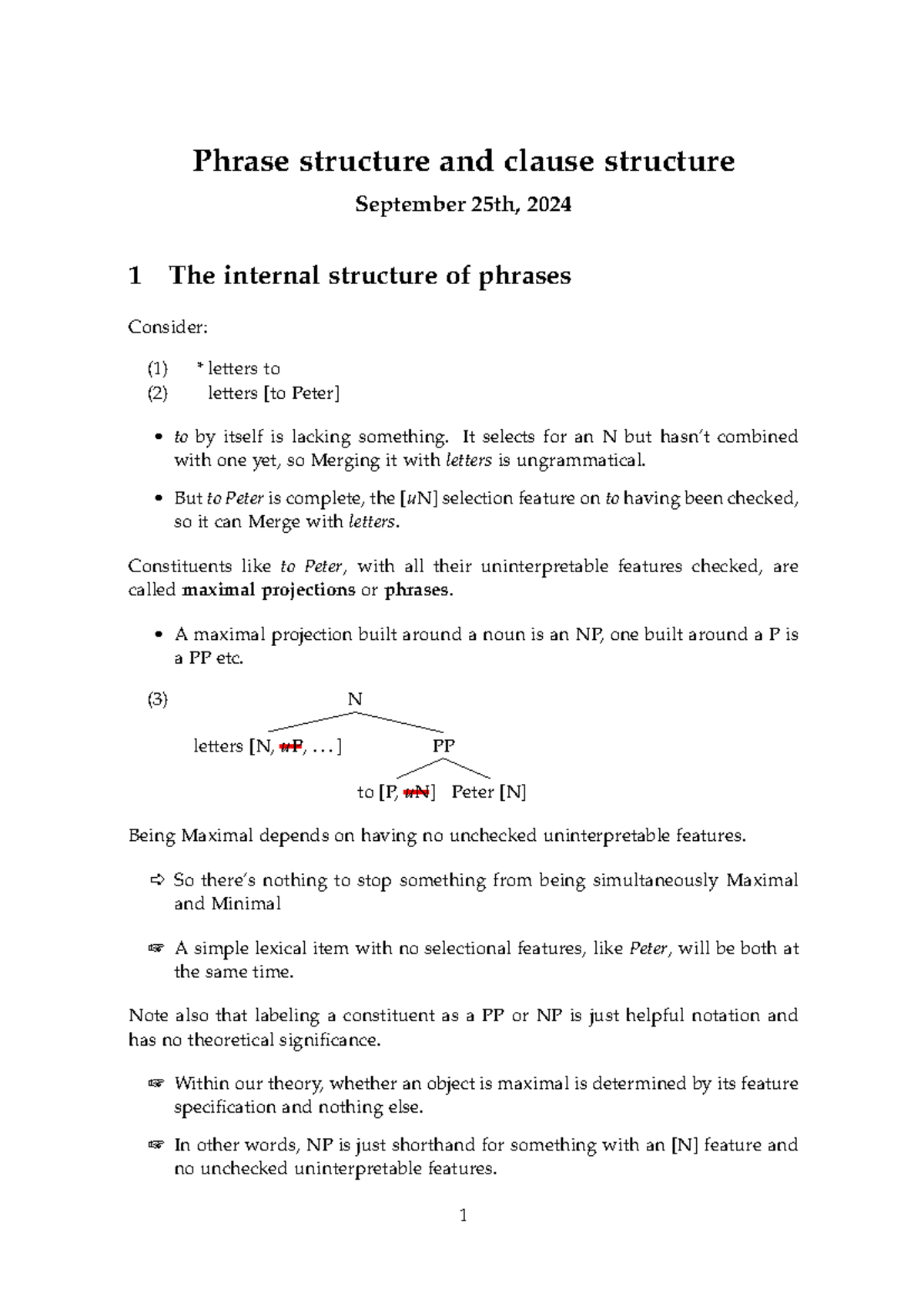 Syntactic Analysis and Constituency in Phrase Structure (Course Code ...