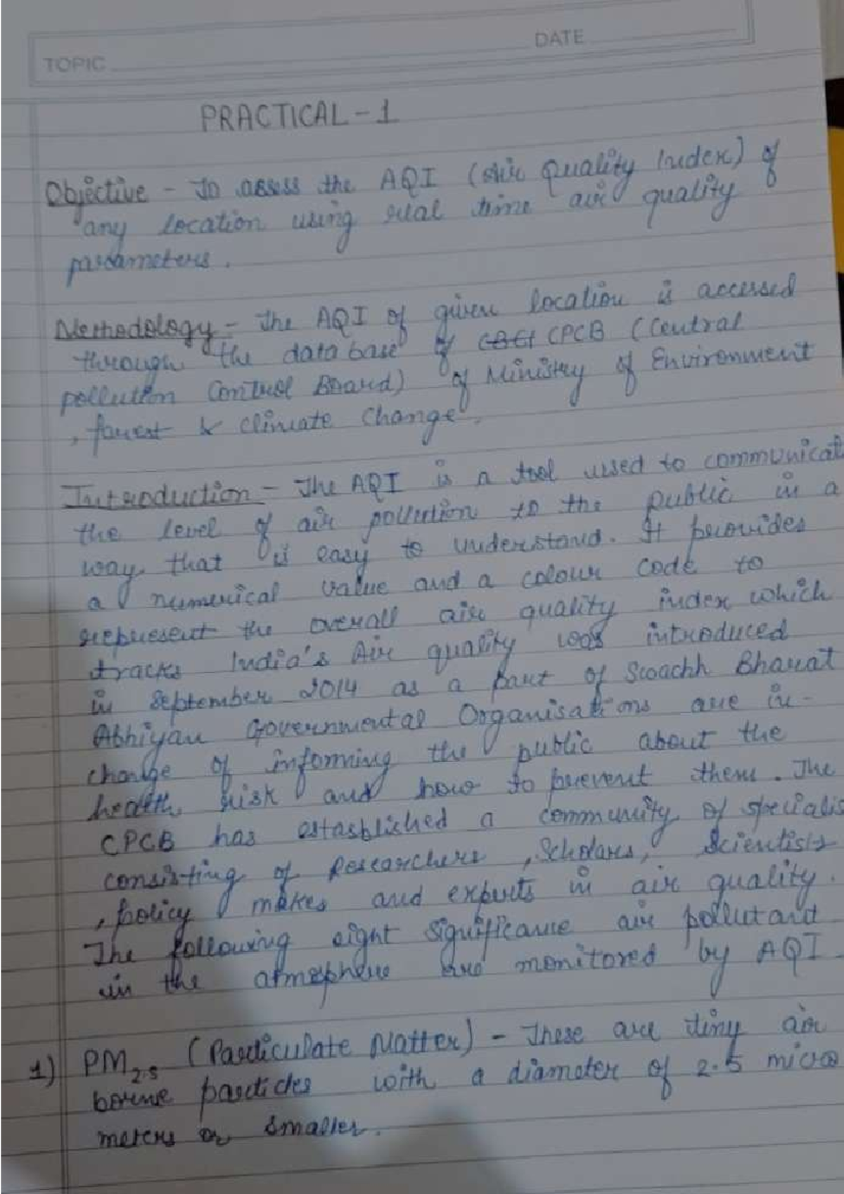 EVS Practical Report P1: Analyzing Air Quality Index and Ecosystems ...