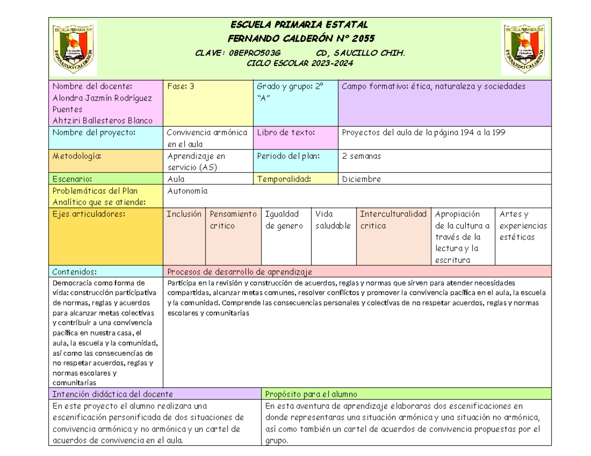 Planeación de Diciembre: Proyectos Educativos en 3er Grado - ESC ...