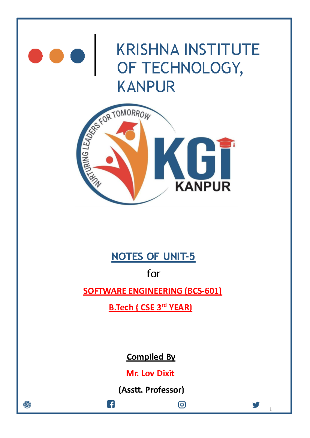 SE B.Tech (CSE 3rd Year) Unit 5 Notes: Software Maintenance ...
