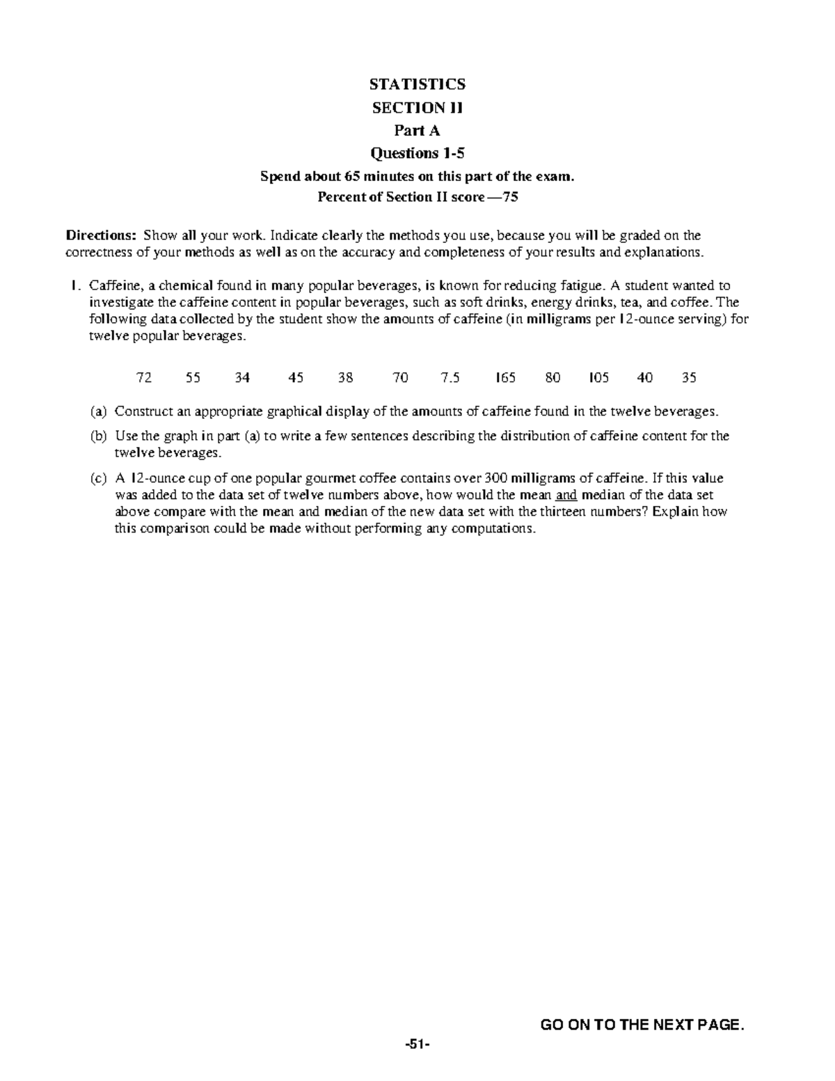 统计班2模大题题目 - AP Statistics Practice Exam - Studocu