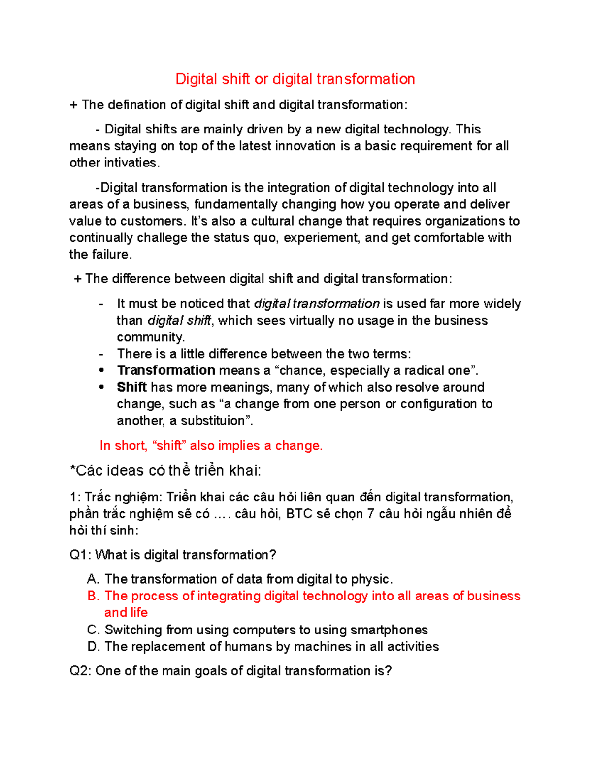 Digital shift or digital transformation - This means staying on top of ...