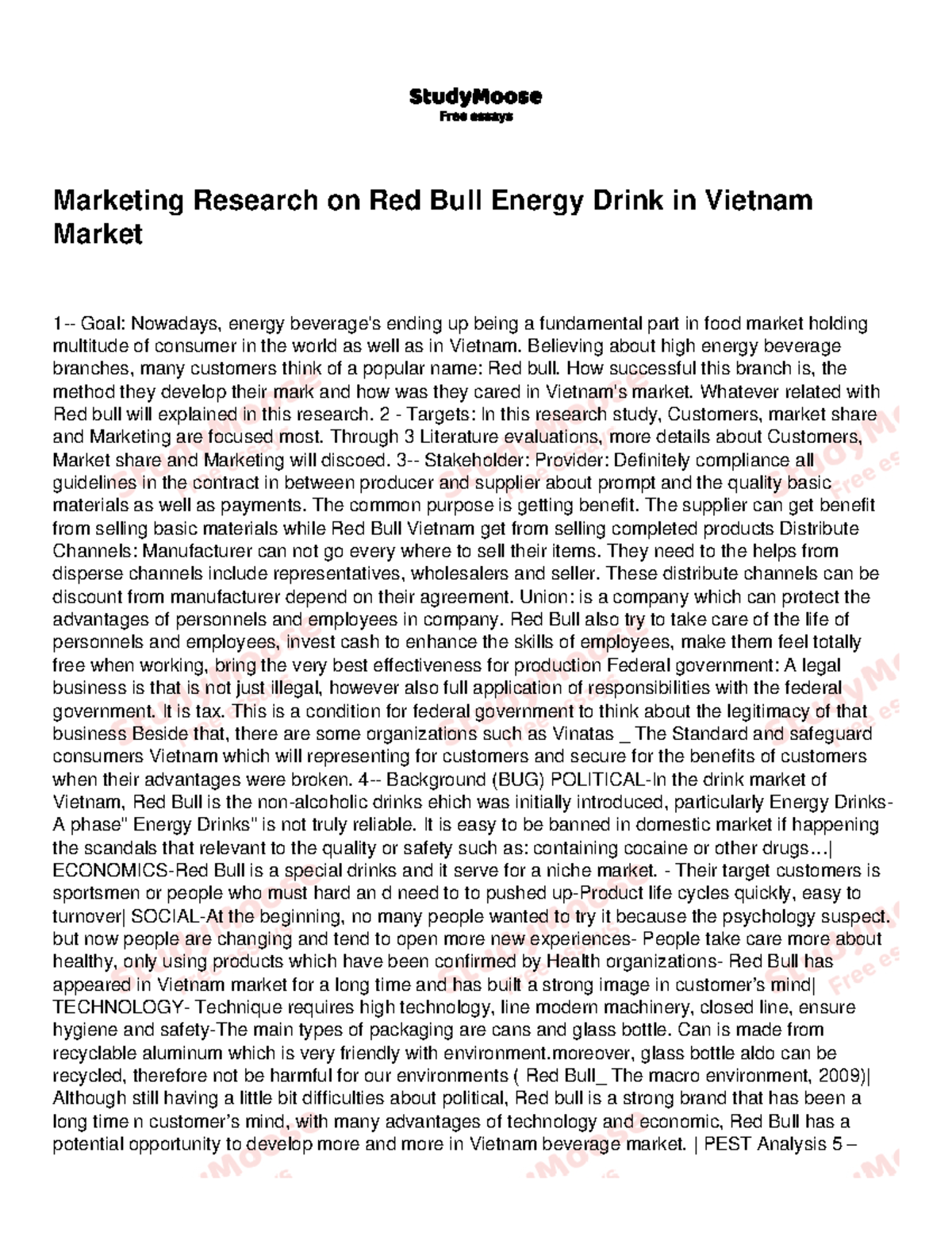 Marketing Research on Red Bull Energy Drink in Vietnam Market ...