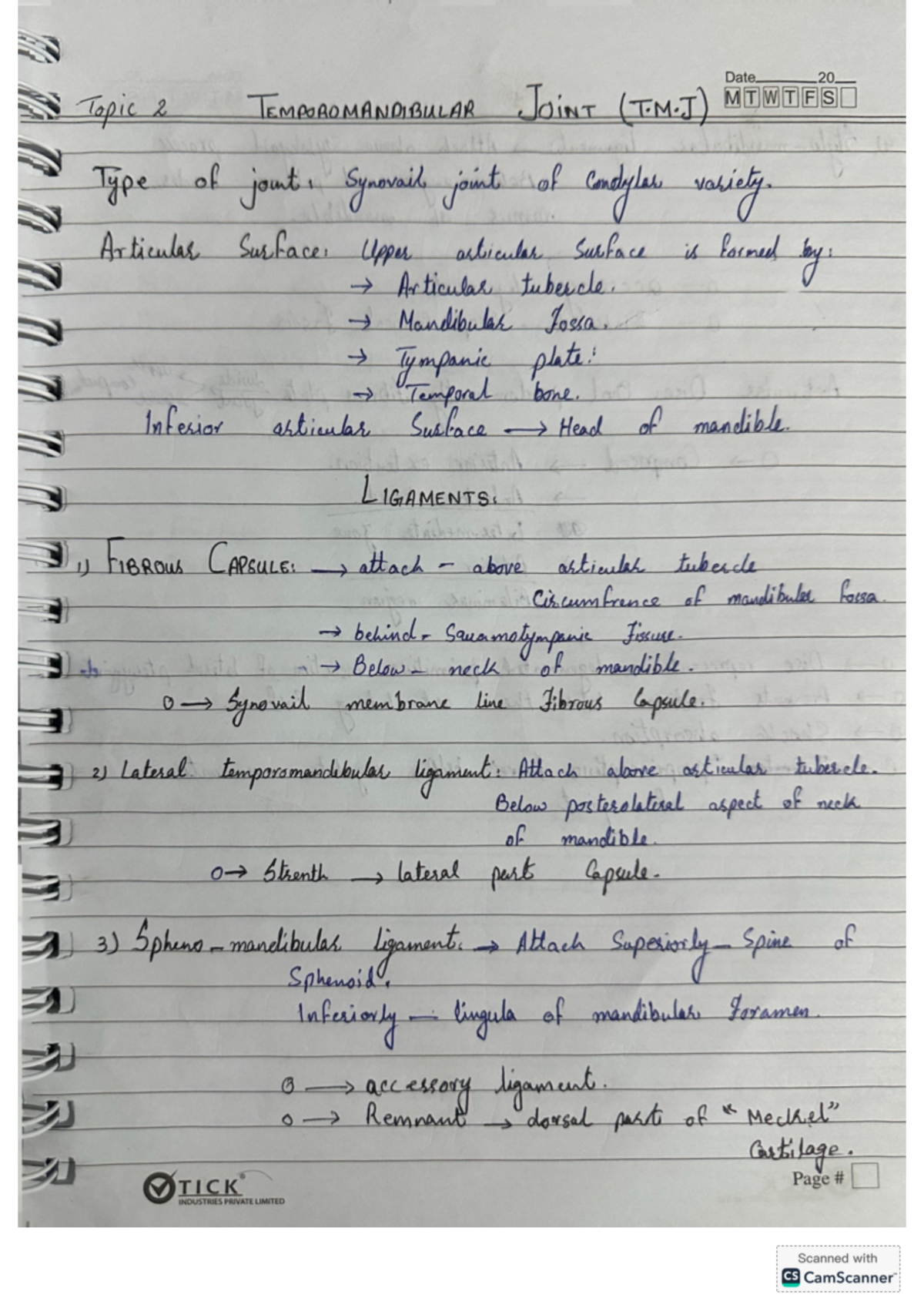 TMJ Lecture Notes for Course Code [TMJ101] - Date 20 Topic 2 ...