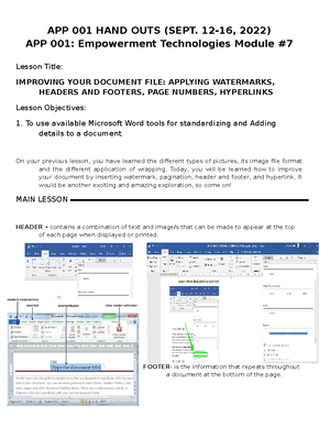 APP 001 Module 11 HAND-OUTS - APP 001: Empowerment Technologies Module ...