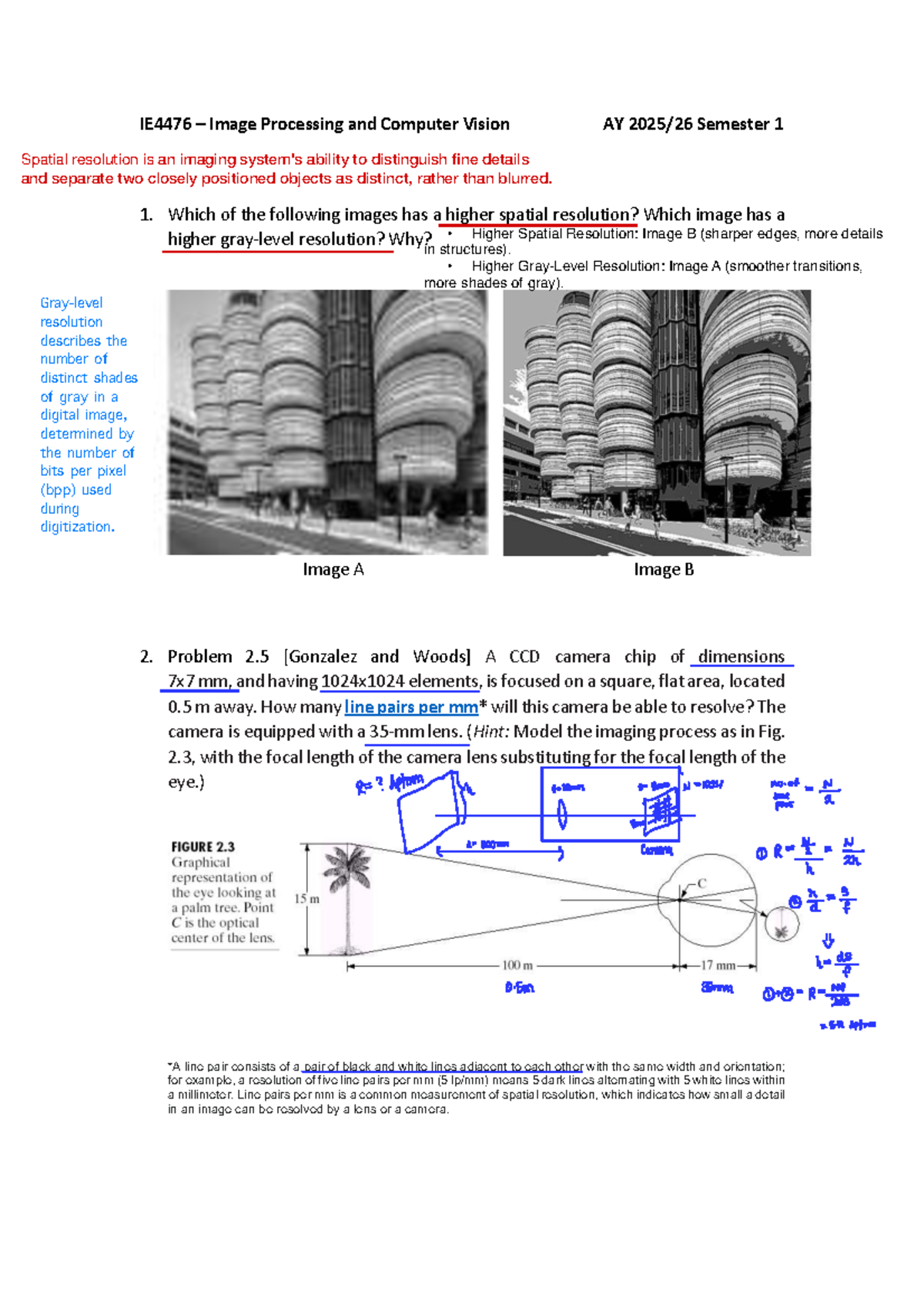 IE4476-Digital Image Fundamentals: Key Concepts and Technologies