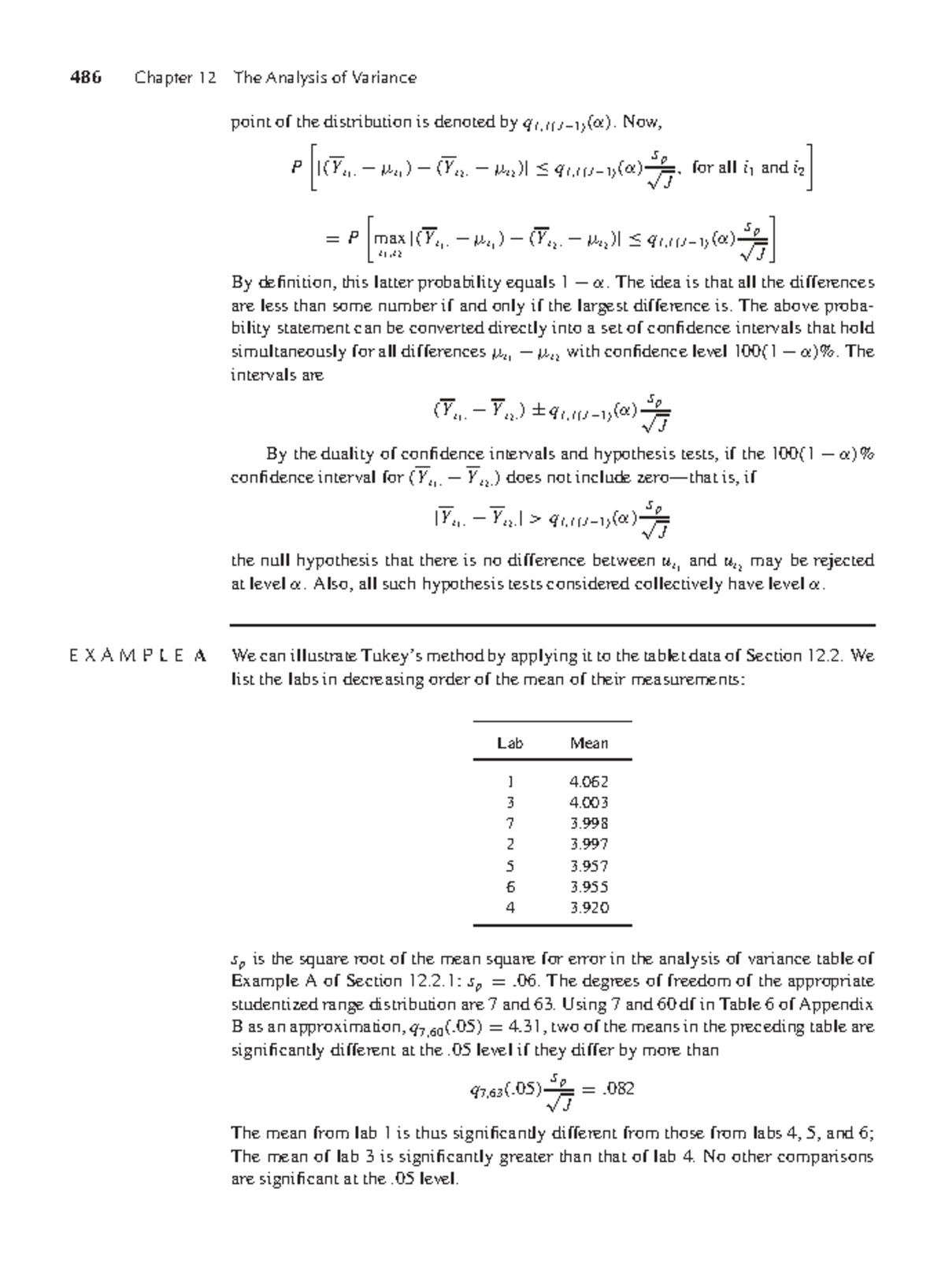 486 Chapter 12: Analysis of Variance in Statistical Data - Studocu