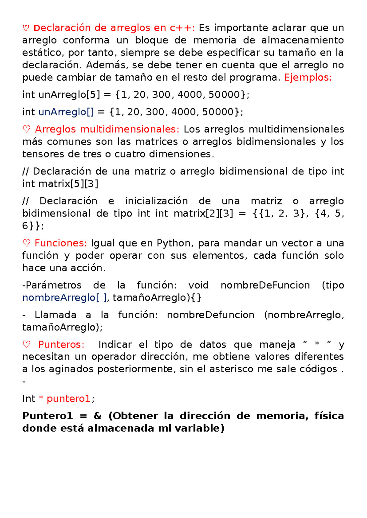 C++ Notas Unidad 2 - Resumen Algoritmos y Programación - ♡ Declaración ...