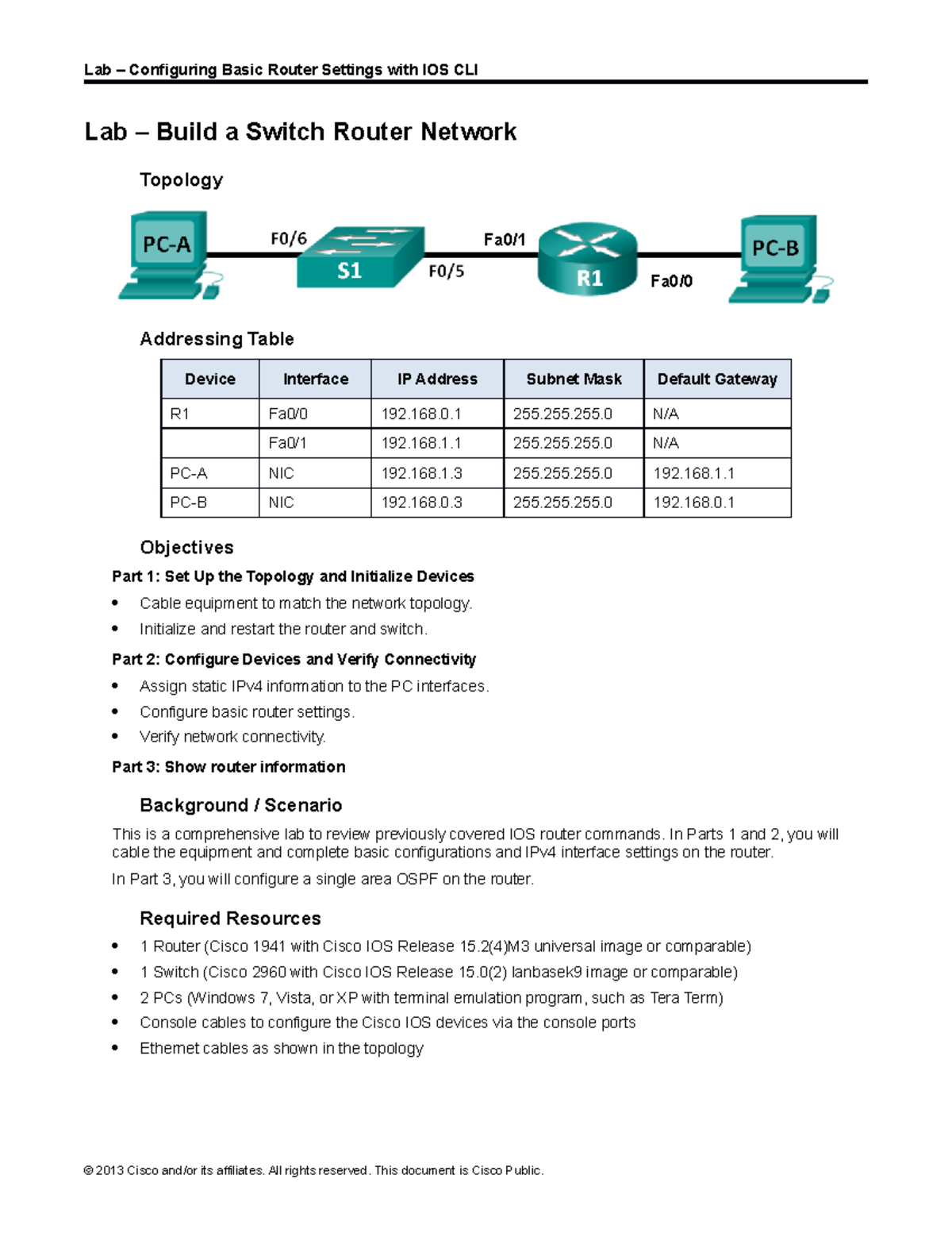 Week10-Lab-Build a Swtch Router Network - Lab – Build a Switch Router ...