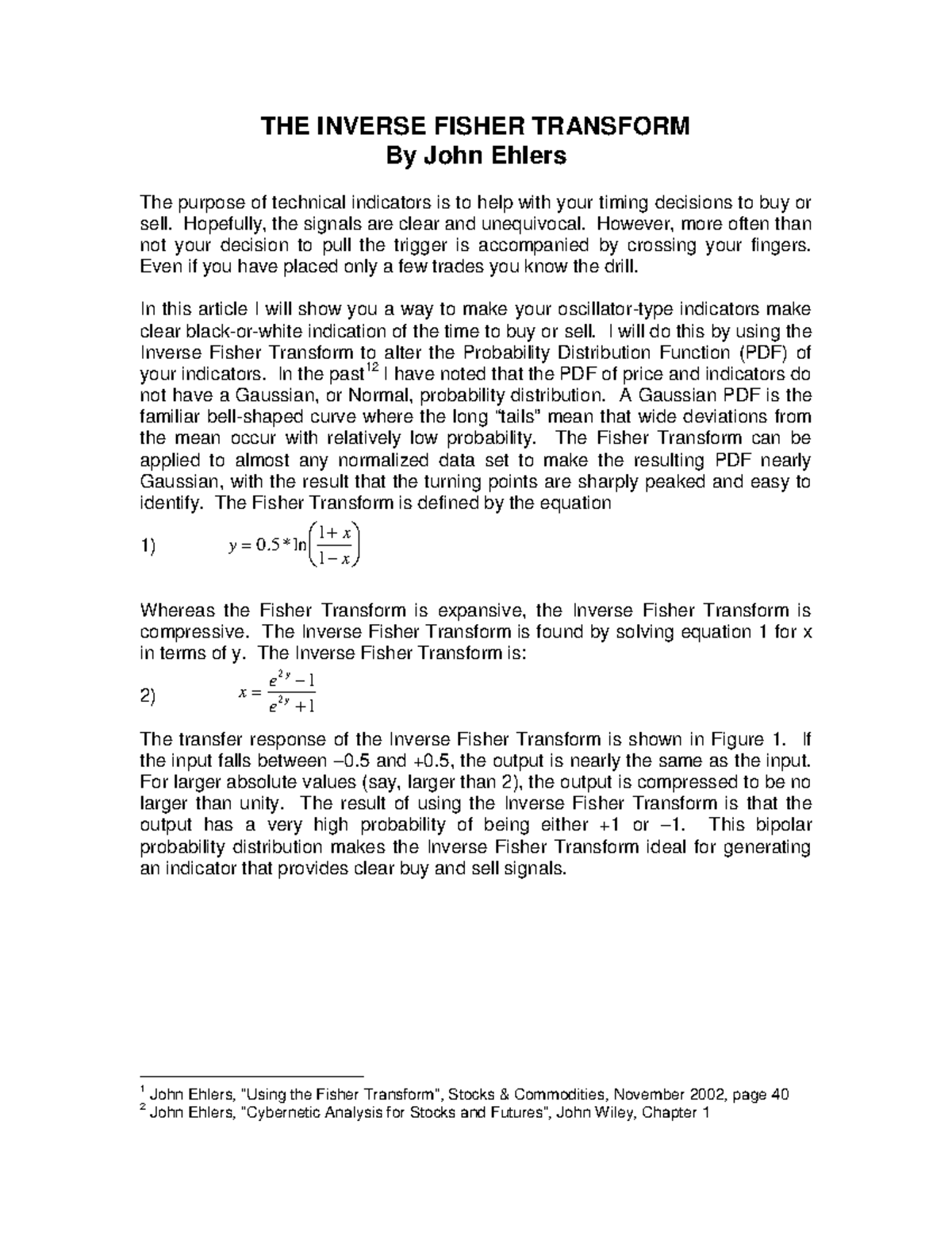 Inverse Fisher Transform: Enhancing Trading Signals with Technical ...