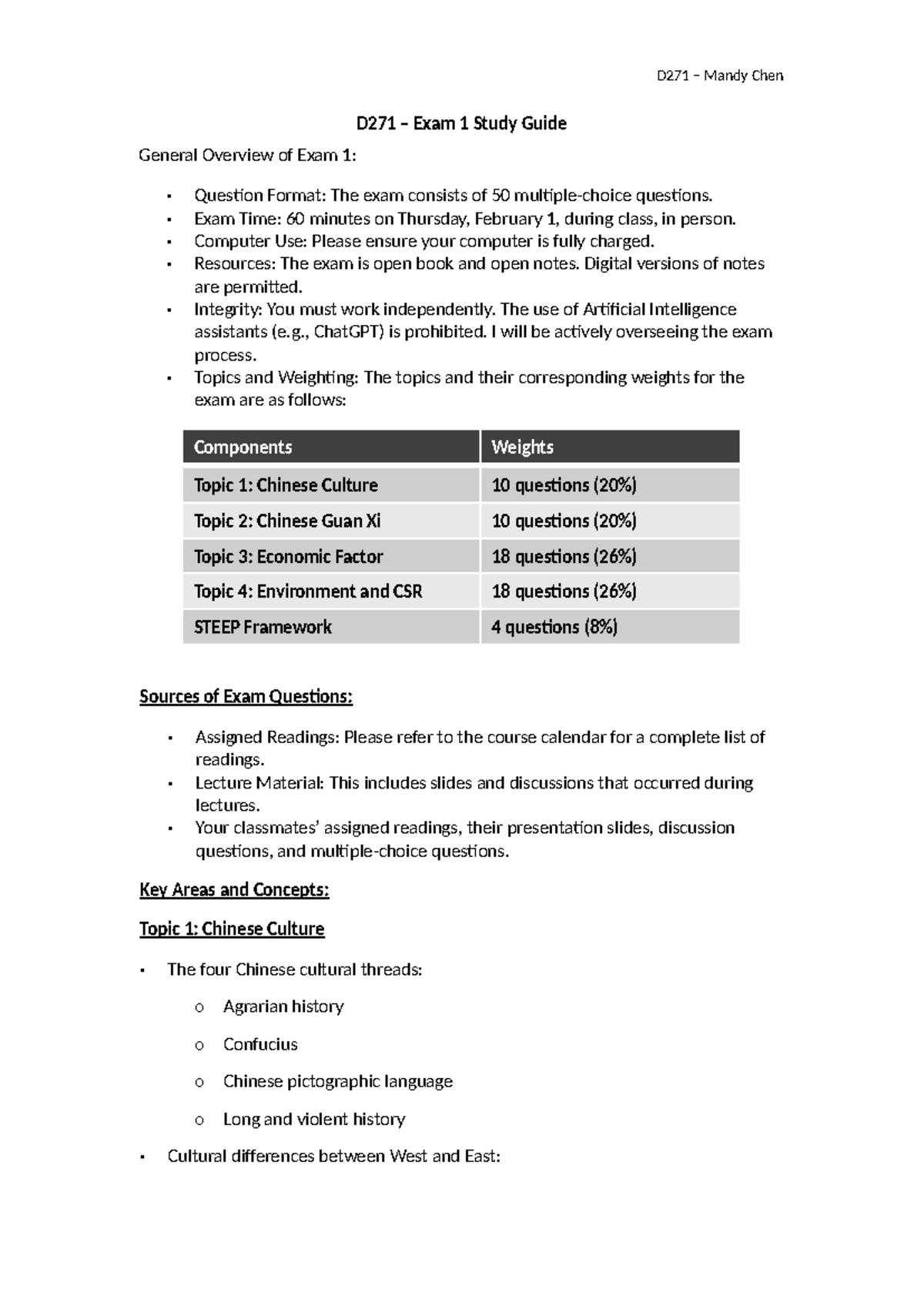 D271 – Comprehensive Study Guide for Exam 1 - Studocu
