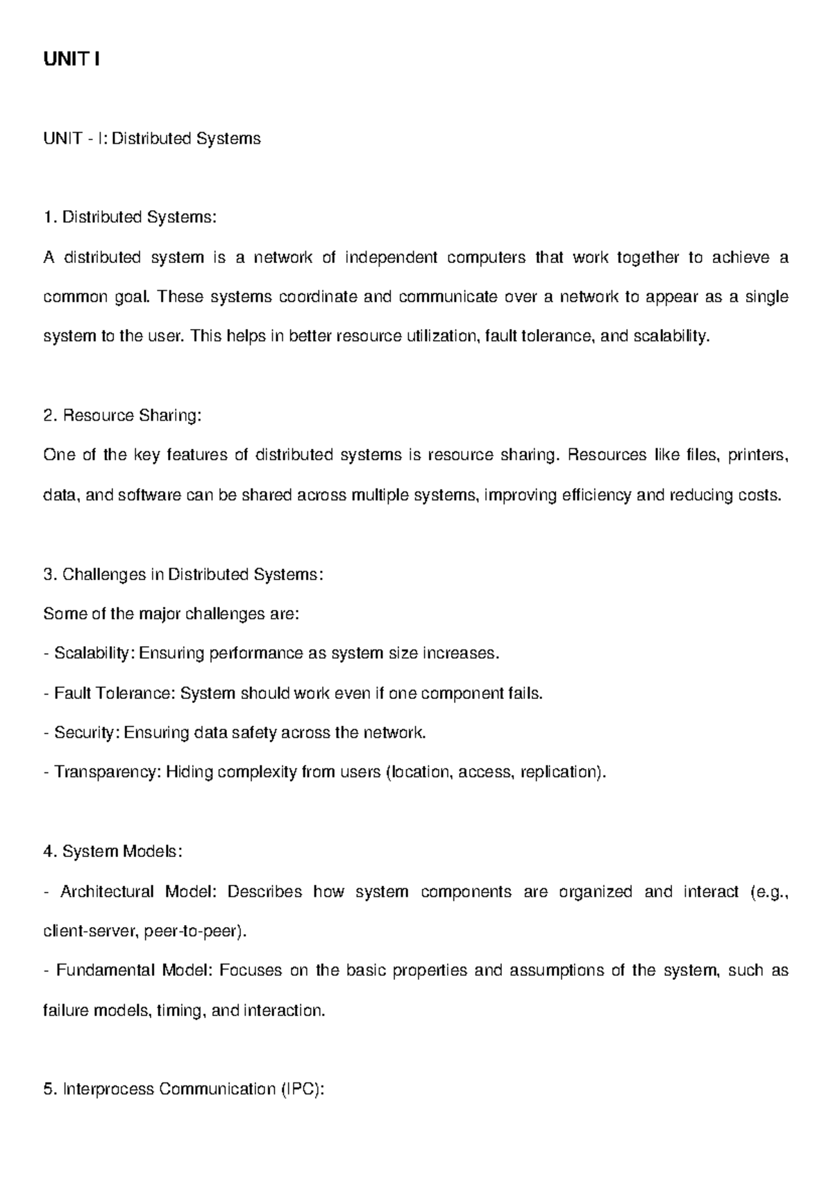 Distributed Systems Overview: Key Concepts & Challenges (CS101) - Studocu