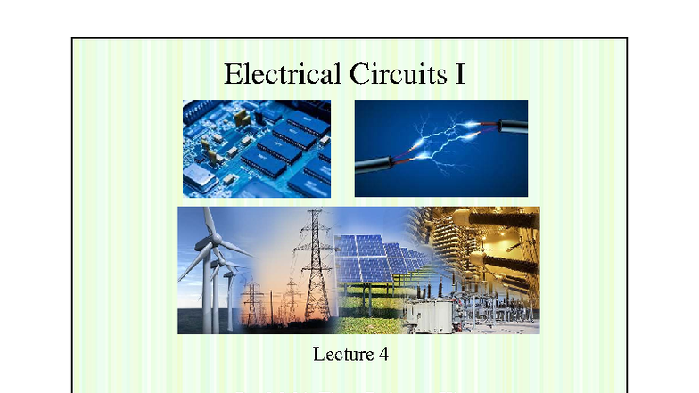 EEE 101 Lecture 4: Electrical Circuits I - Prof. Md. Ziaur Rahman Khan ...