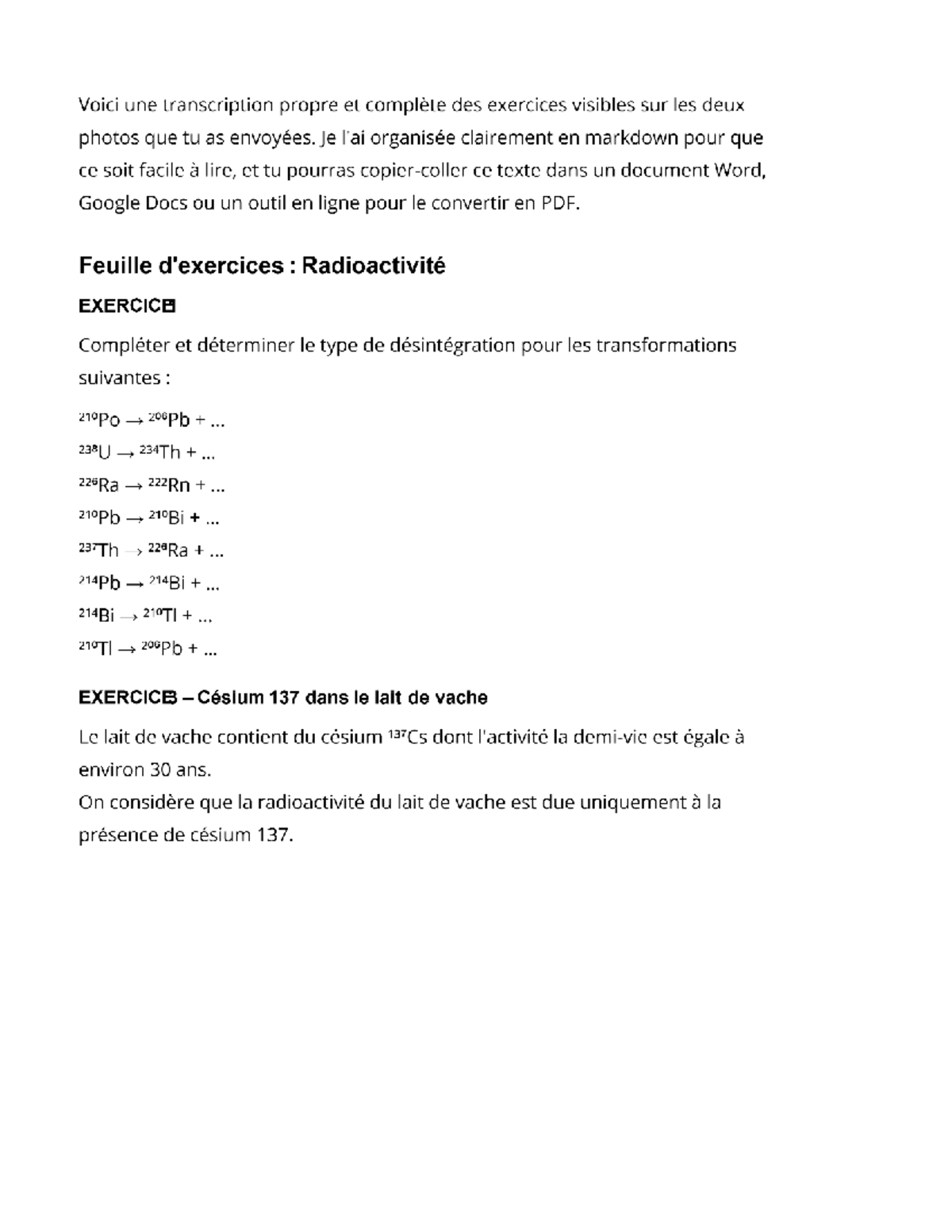 Résumé et Astuces sur la Radioactivité - 2BAC Biof - Studocu