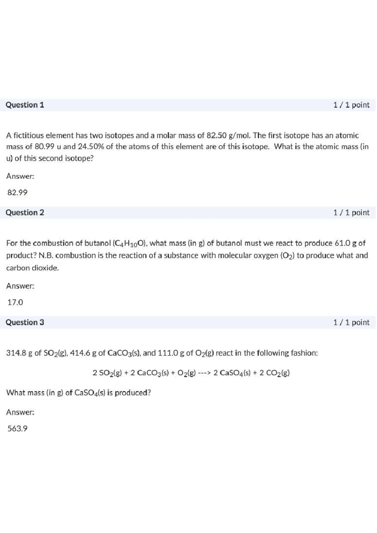 Assignment 1-10: Chemistry Problem Solutions and Explanations - Studocu