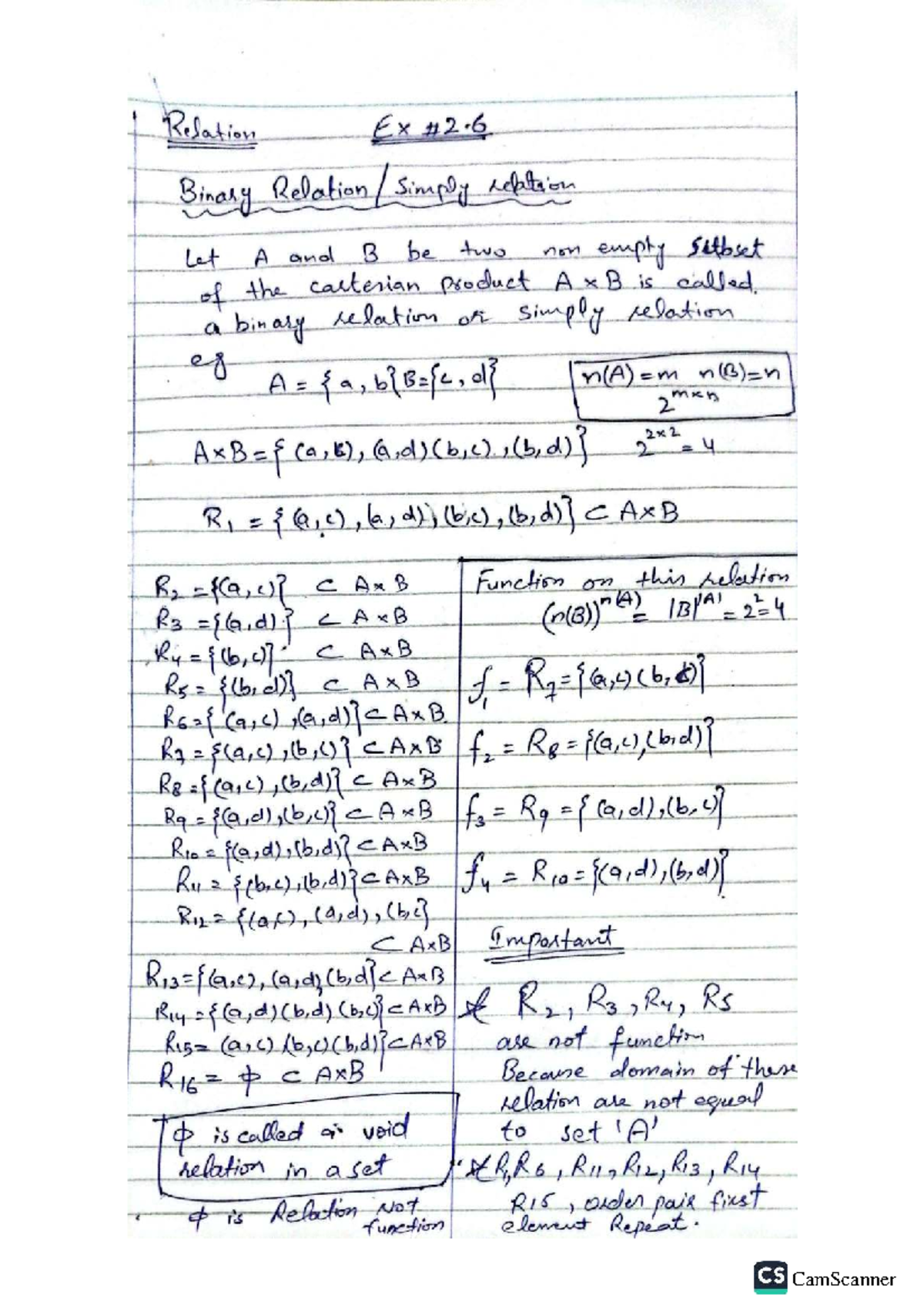 ET 2.6, 2.7, 2.8: Binary Relations and Functions Overview - Studocu