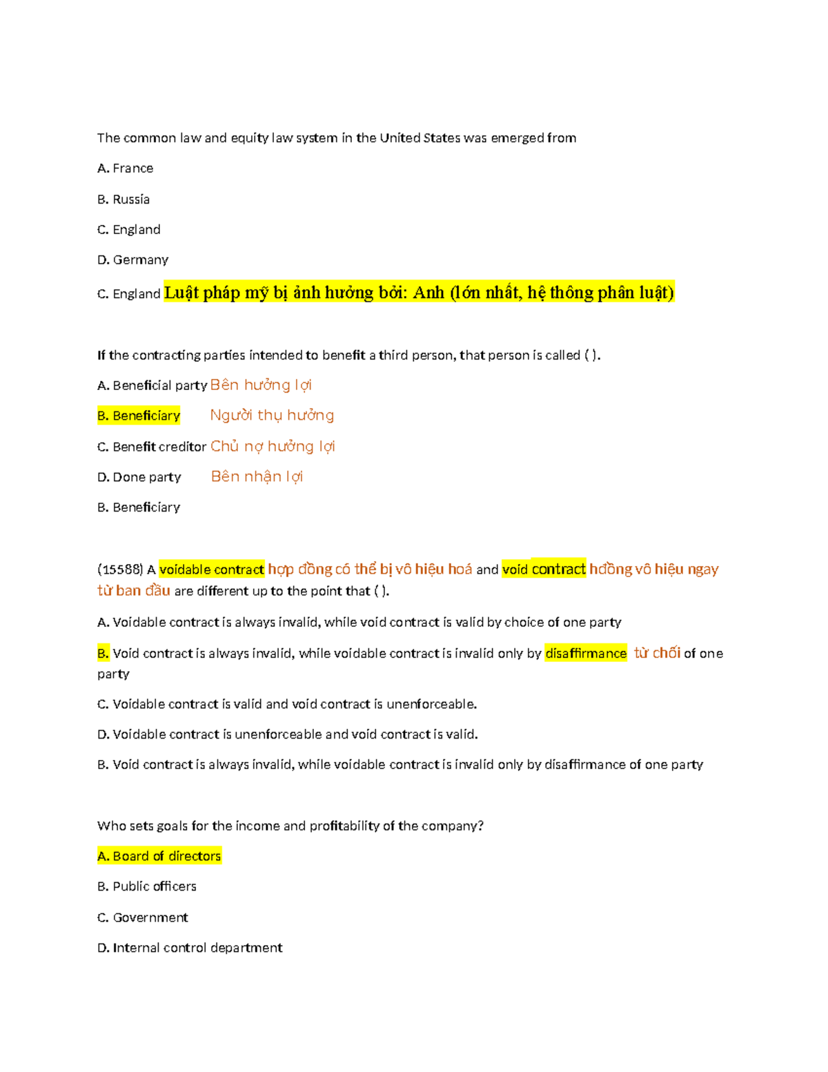 LAW102 - Final Study Notes on Common and Equity Law Concepts - Studocu