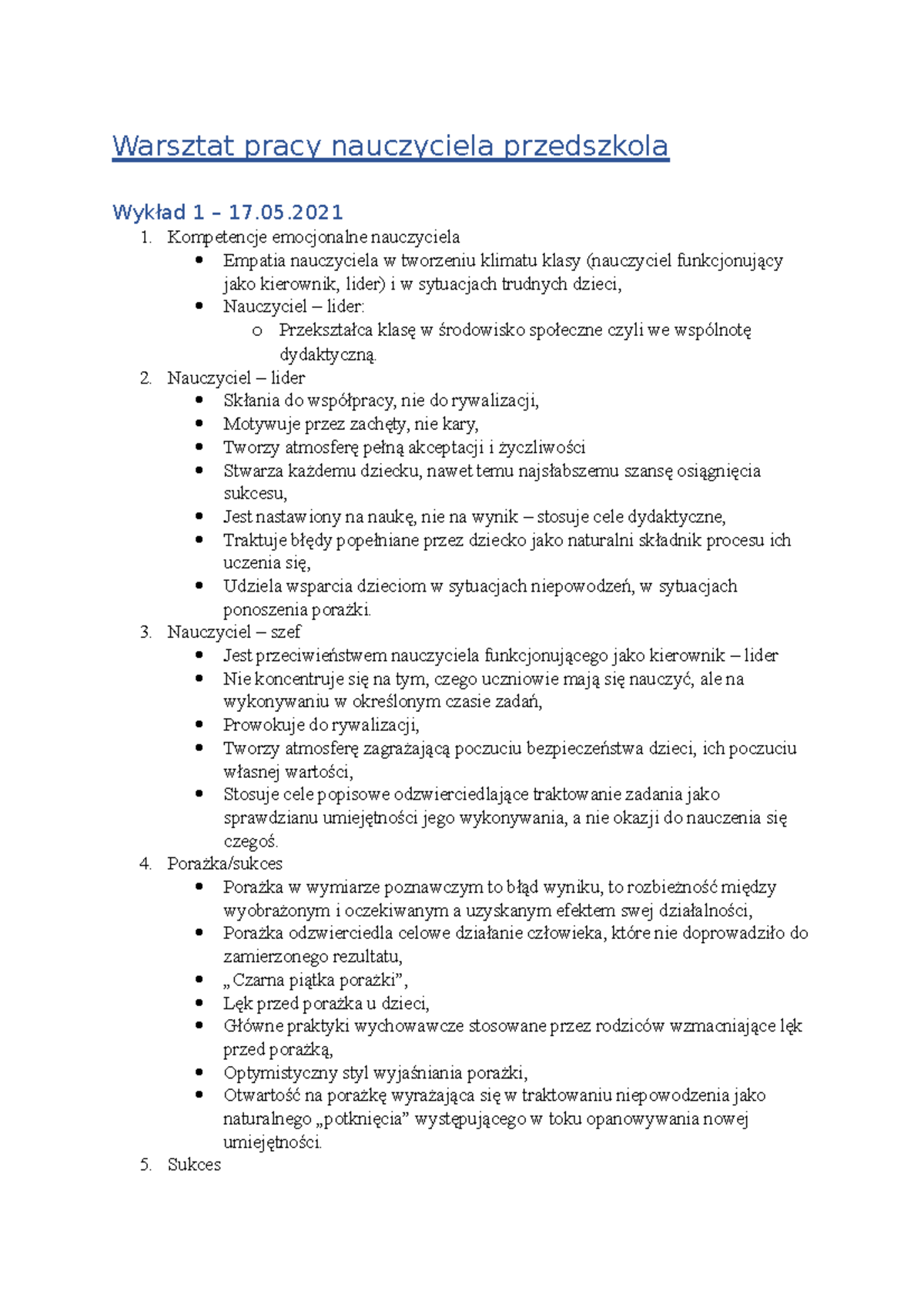 Co Składa Się Na Warsztat Pracy Nauczyciela www.studocu.com