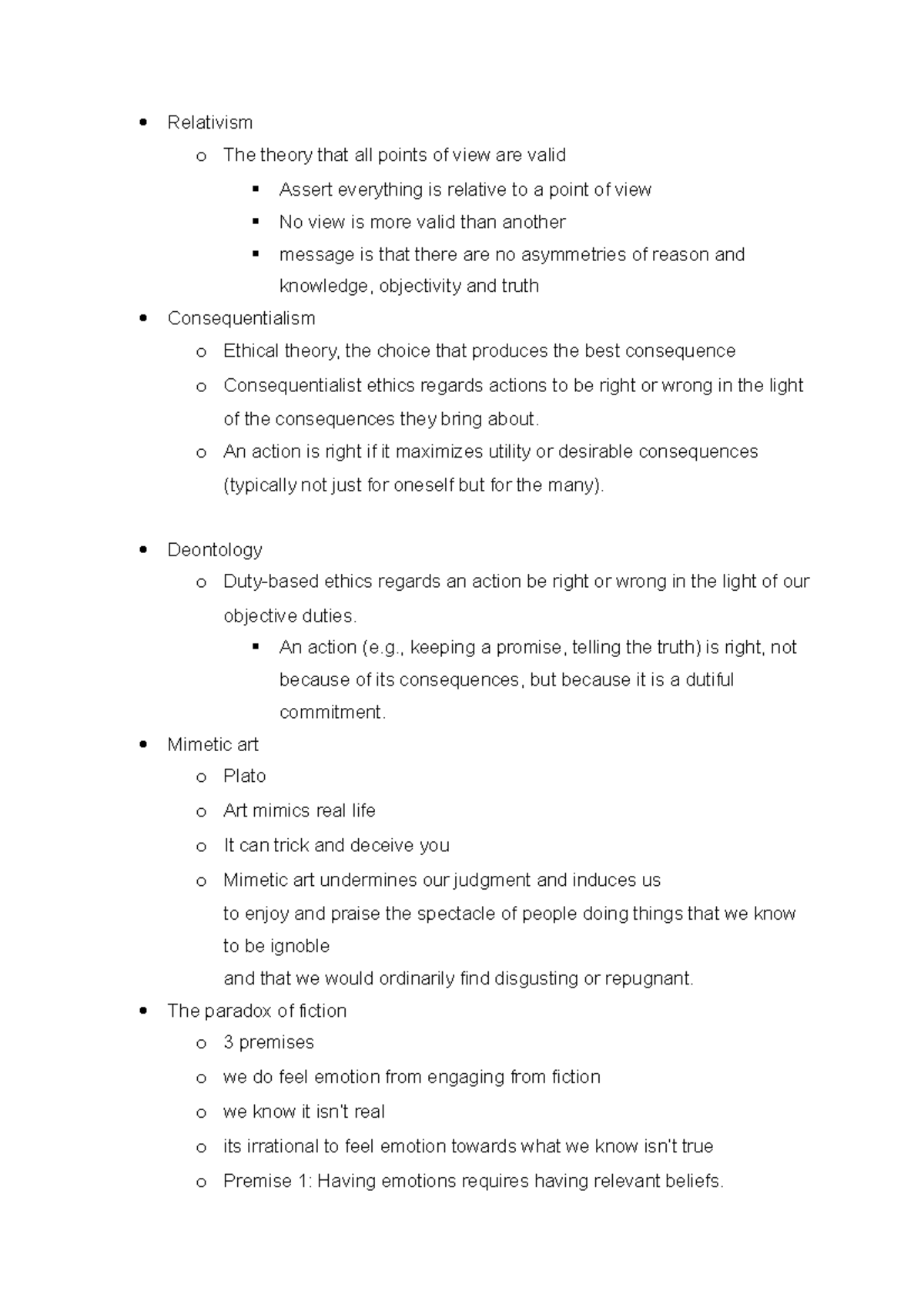 PHIL 101 - Tutorial Notes on Ethical Theories and Media Ethics - Studocu