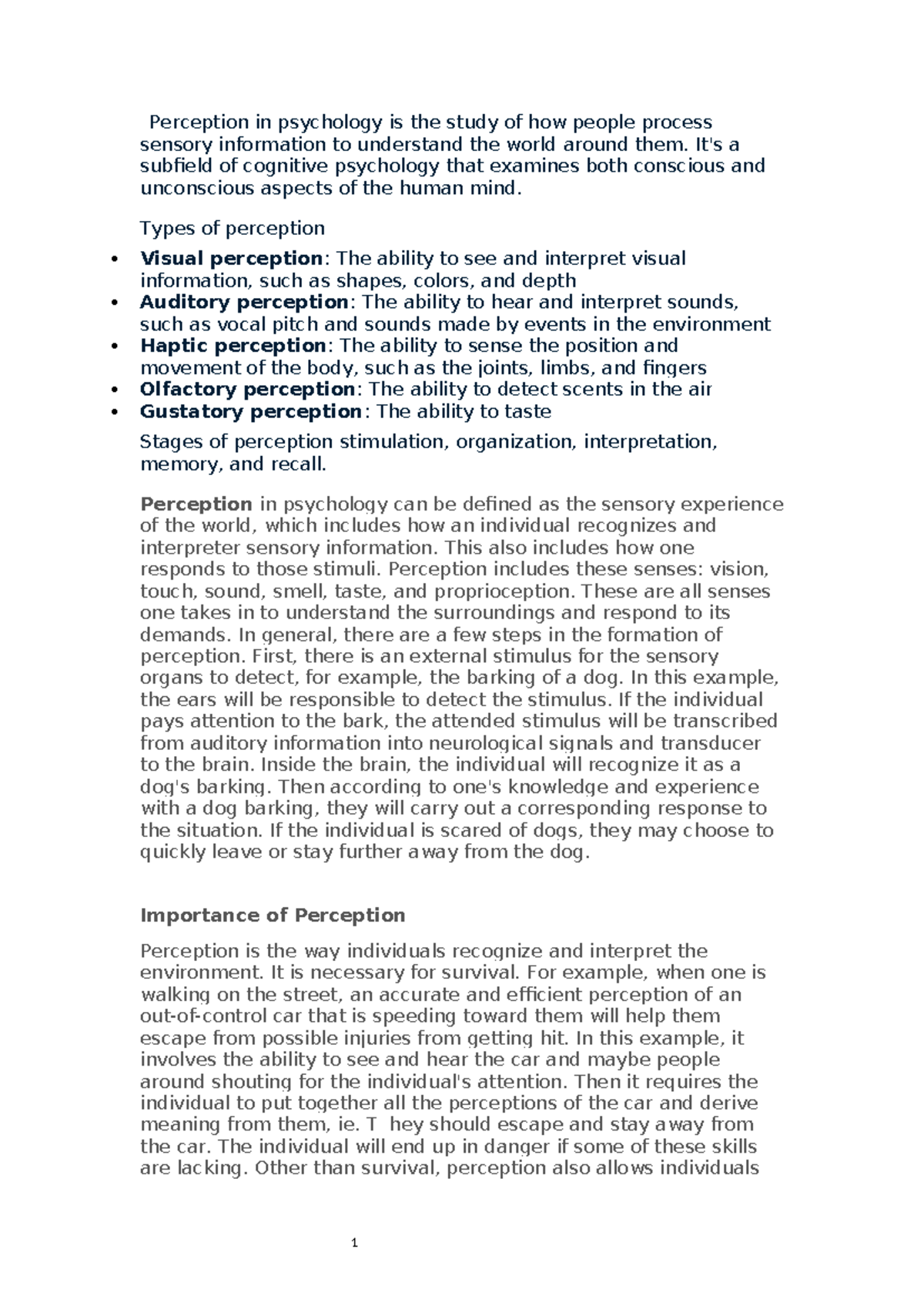 CDP 101: Understanding Perception in Psychology - Key Concepts and ...