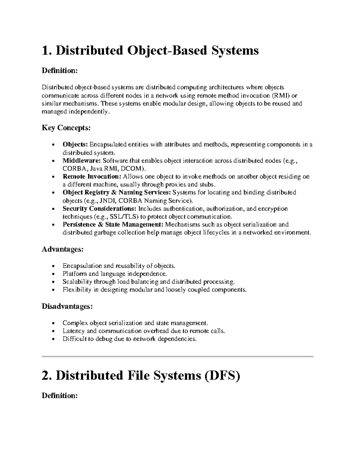 Distributed Systems Overview: Object, File, and Document Types - 1 ...
