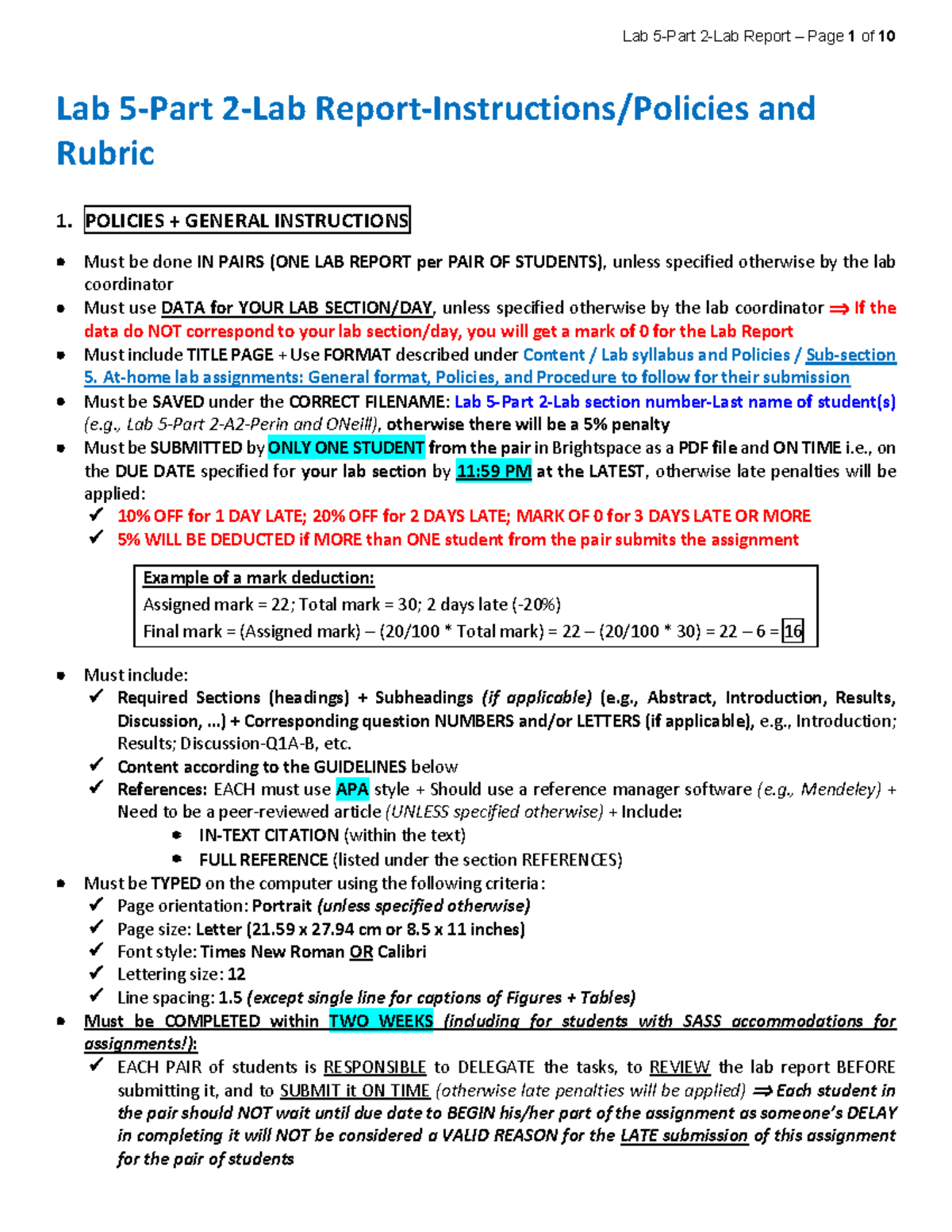 Lab 5 Report Instructions and Rubric - 2026 - Studocu