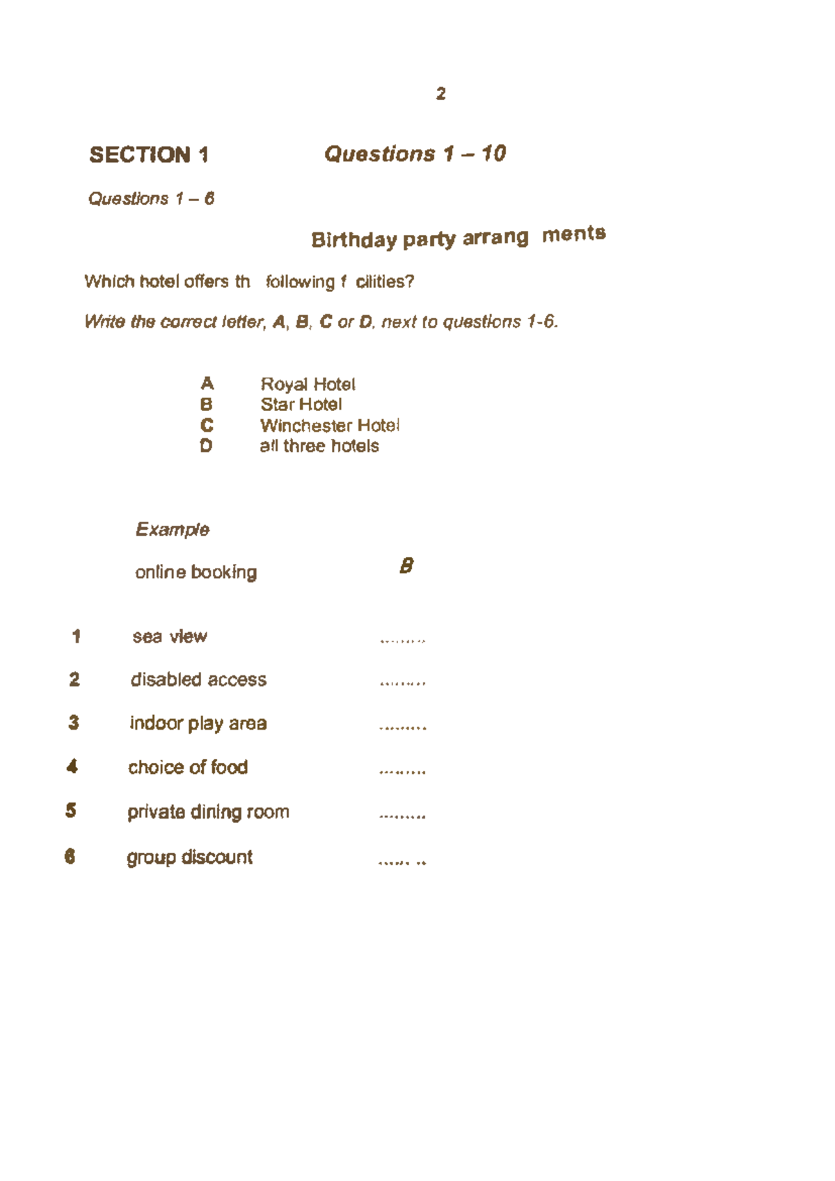 Test1 - cvf: Birthday Party Arrangements & Art Investigation Questions ...