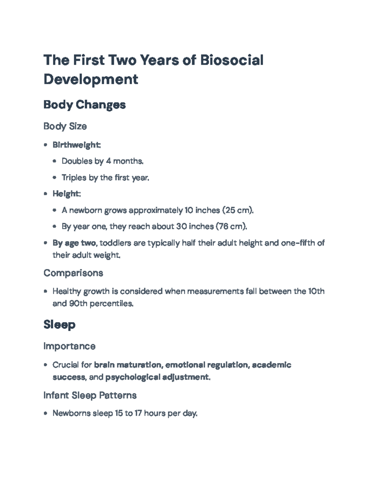 Biosocial Development in Infants: Key Insights for Early Growth - The ...