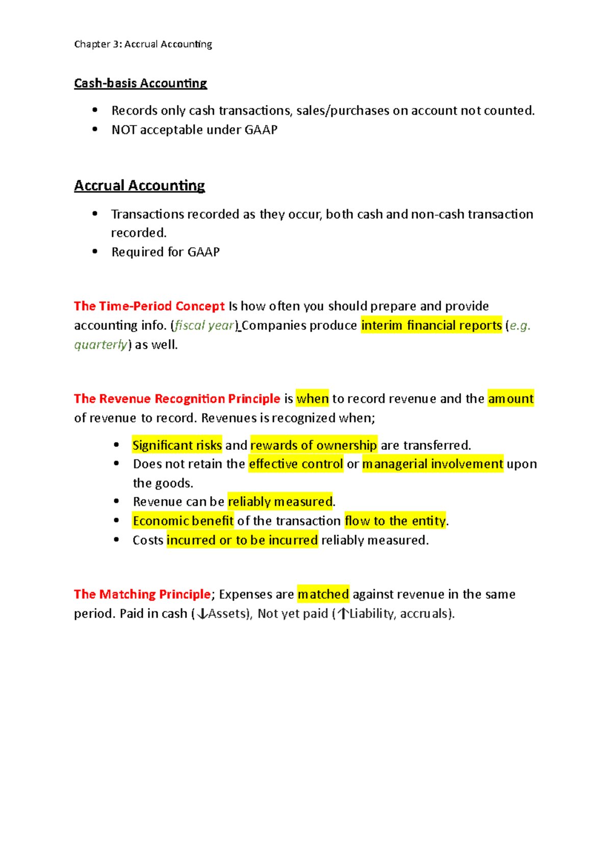 Chapter 3 - Accrual Accounting Overview and Key Concepts - Studocu
