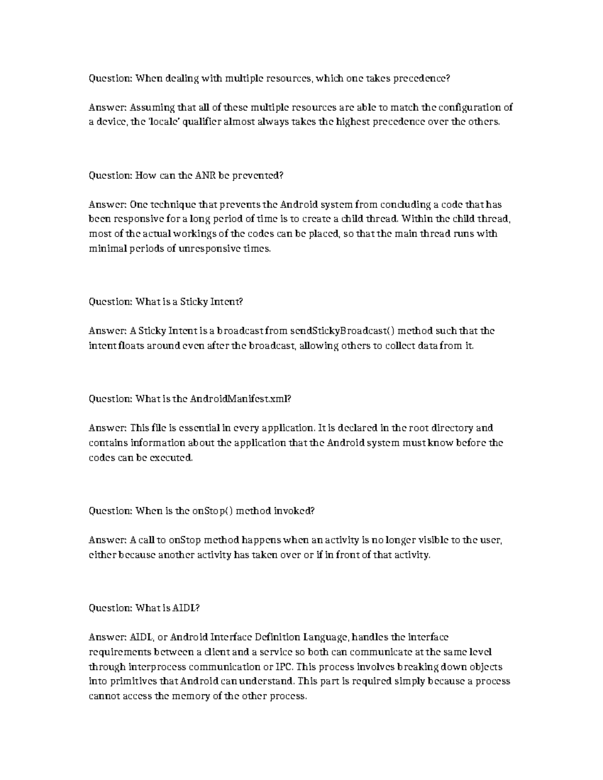 Android Development Notes: Understanding Key Concepts and Components ...