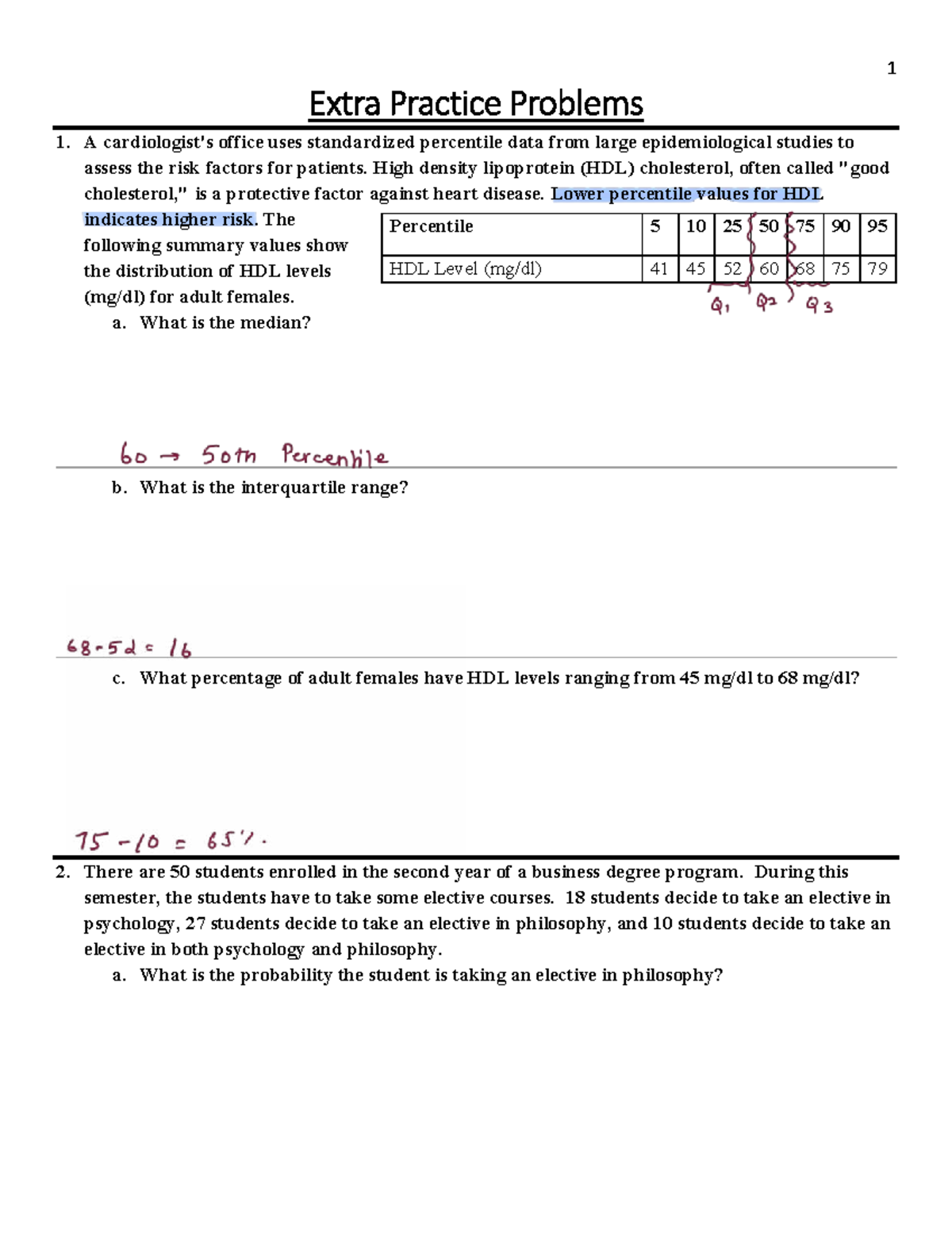 Extra Practice Problems for STAT213: Statistics and Probability - Studocu