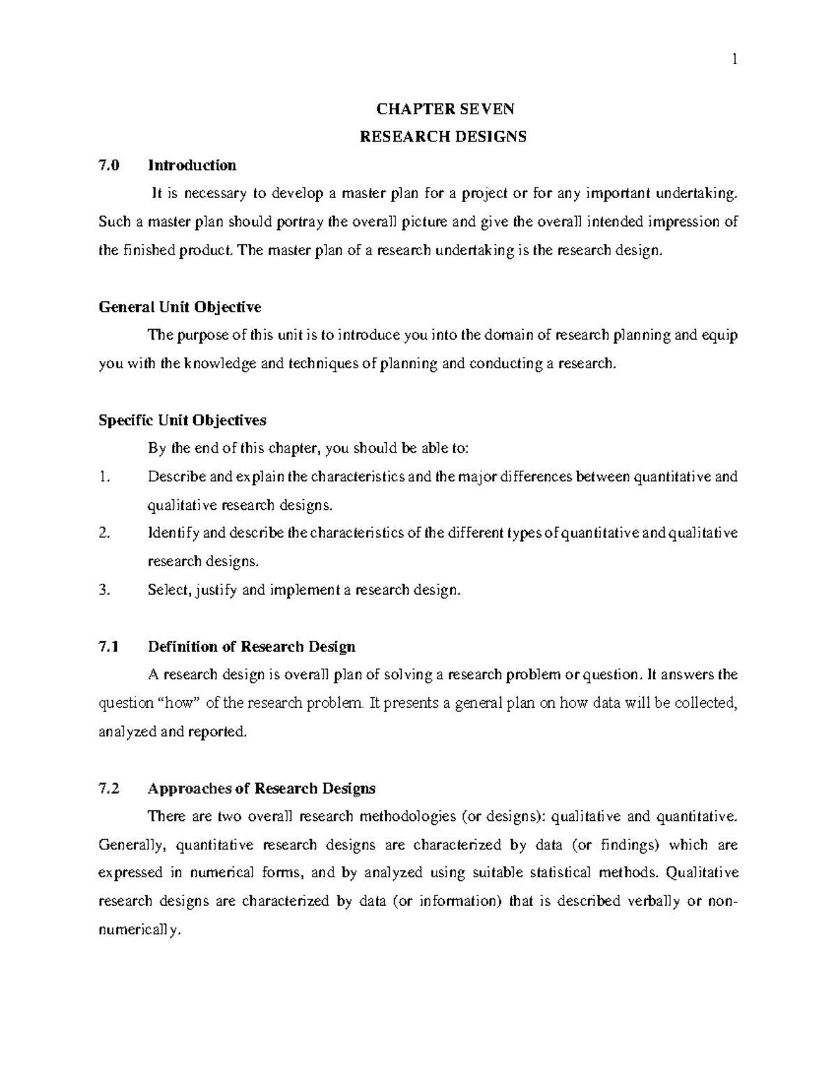 Chapter 04 Research - CHAPTER FOUR RESEARCH VARIABLES 4 Introduction ...