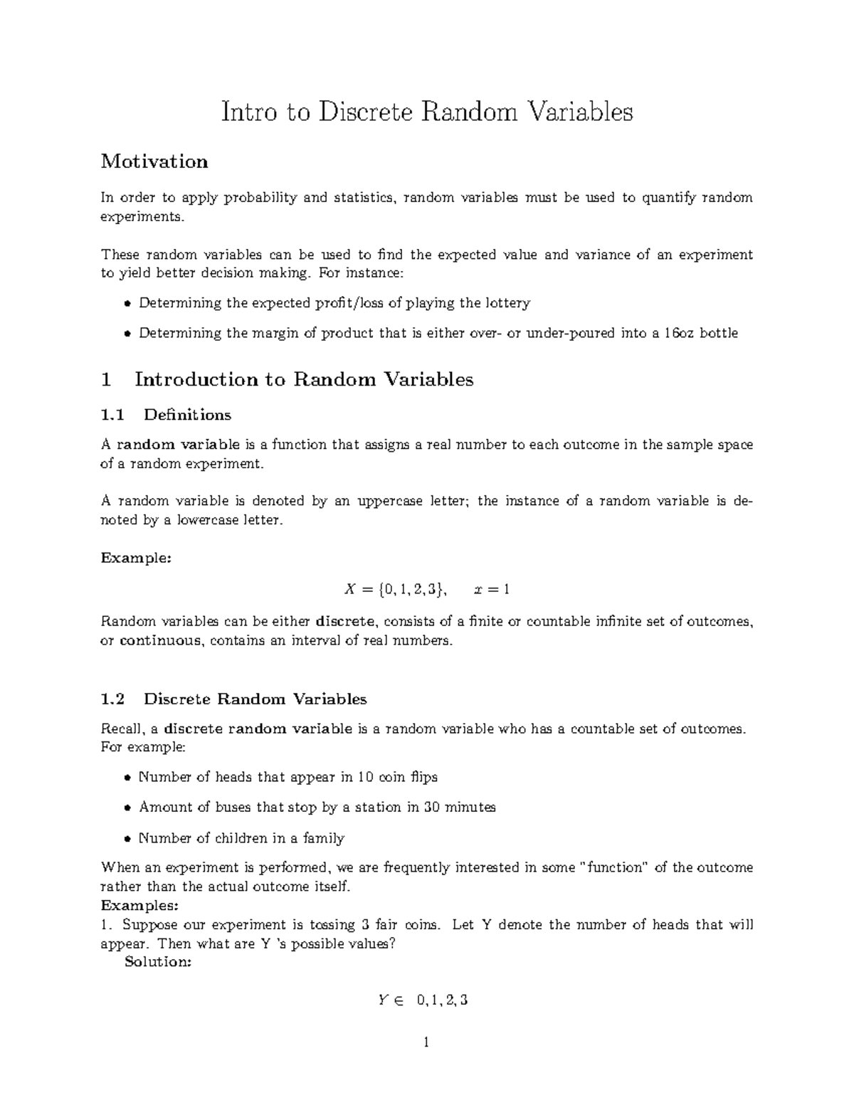 Introduction to Discrete Random Variables and PMFs (STAT 101) - Studocu