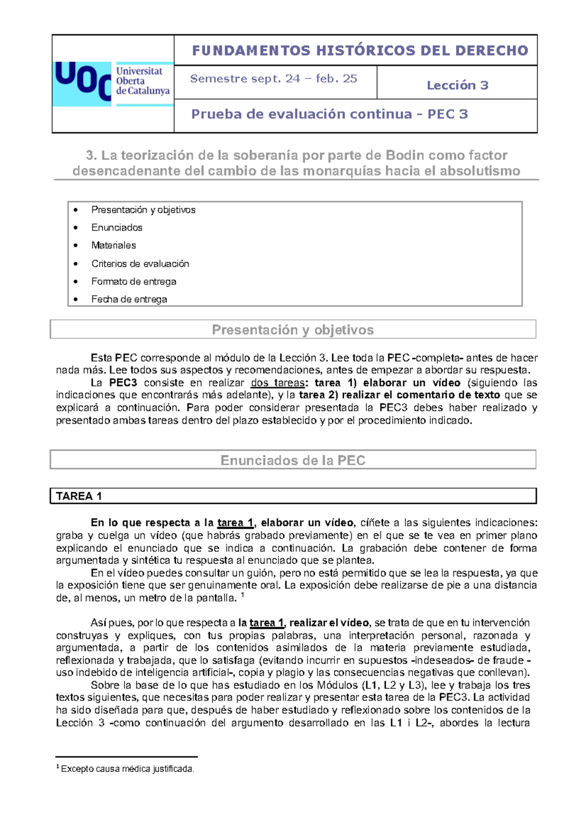 FUNDAMENTOS HISTÓRICOS DEL DERECHO - PEC 3: Análisis de Soberanía y ...
