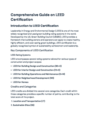 LEED Homes Practice Exam: Questions and Answers Summary - Practice Exam ...