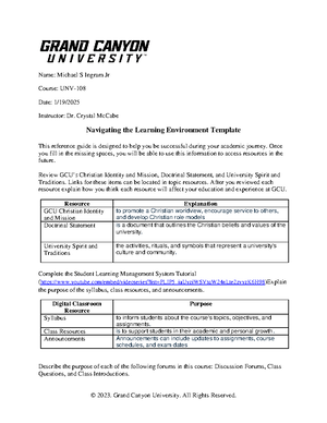 UNV-108 - University of Success - Studocu