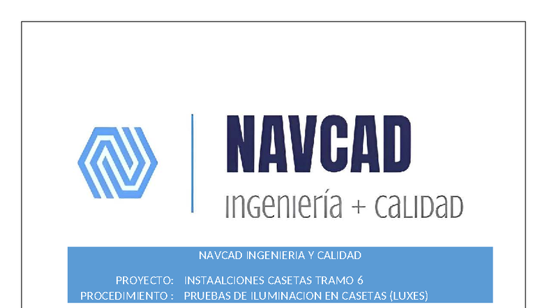 NAVCAD INGENIERIA Y CALIDAD: Procedimiento de Pruebas de Iluminación en ...