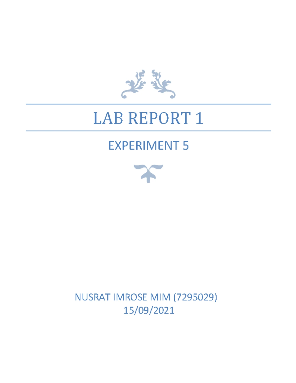 ENGG104 Lab Report: Analysis of RLC Circuit Behavior in AC Systems ...