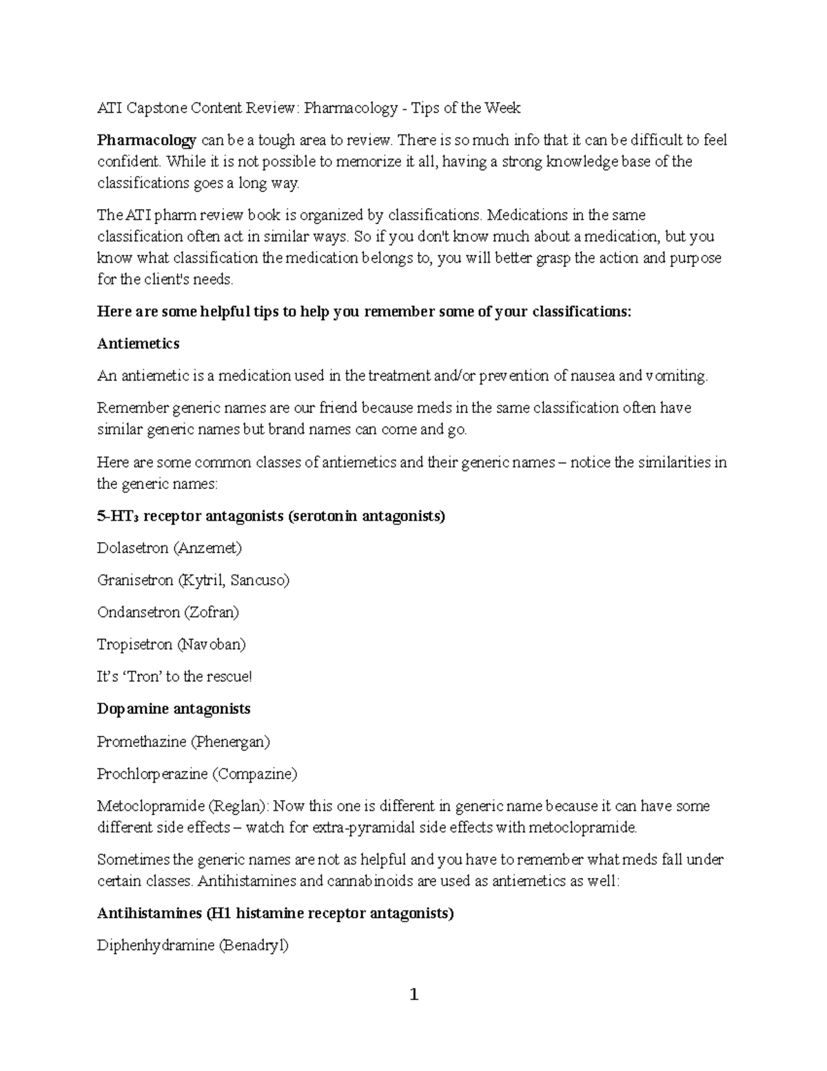 ATI Capstone Content Review: Pharmacology Study Tips and ...