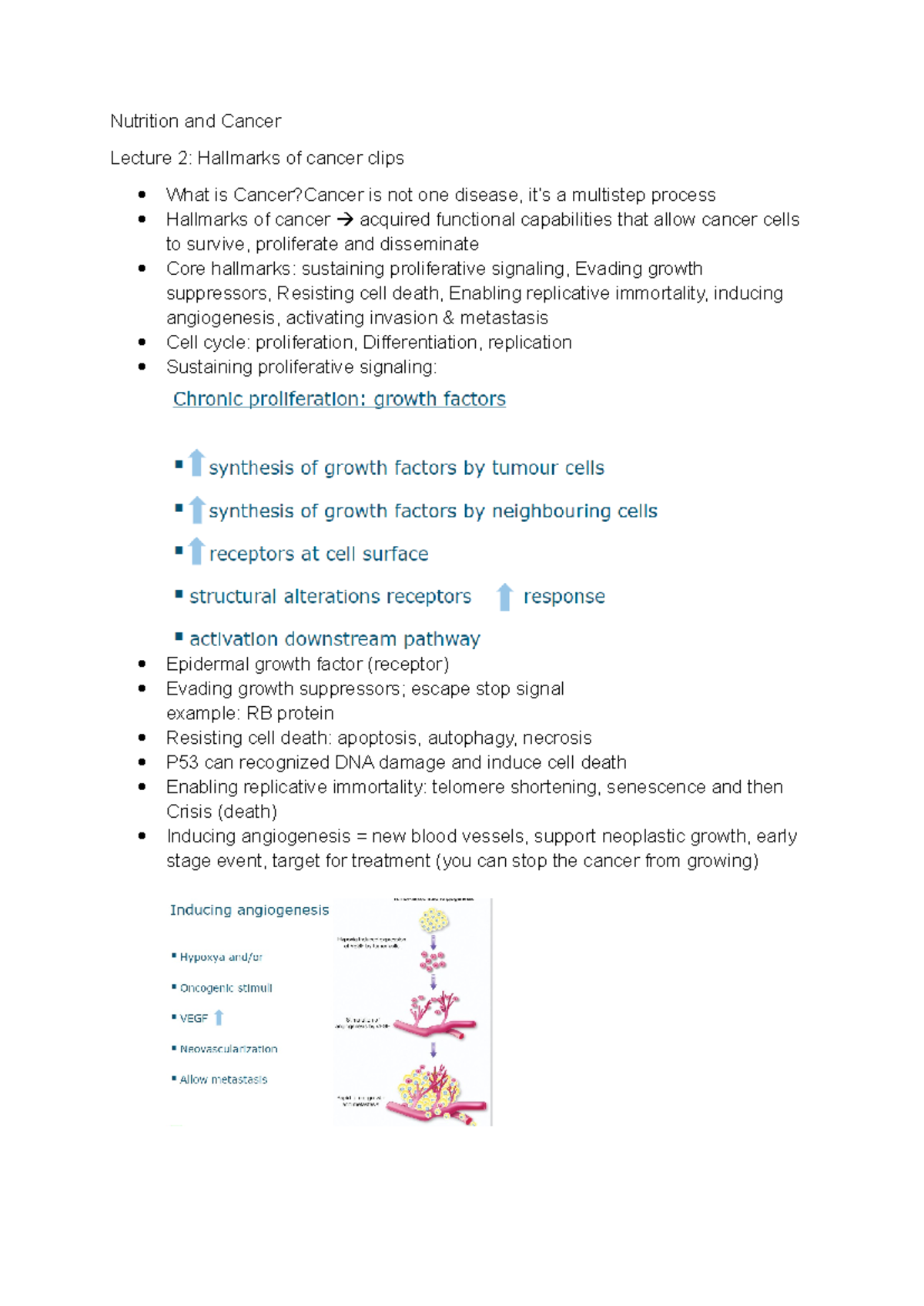 Nutrition and Cancer: Lecture 2 - Hallmarks of Cancer Explained ...