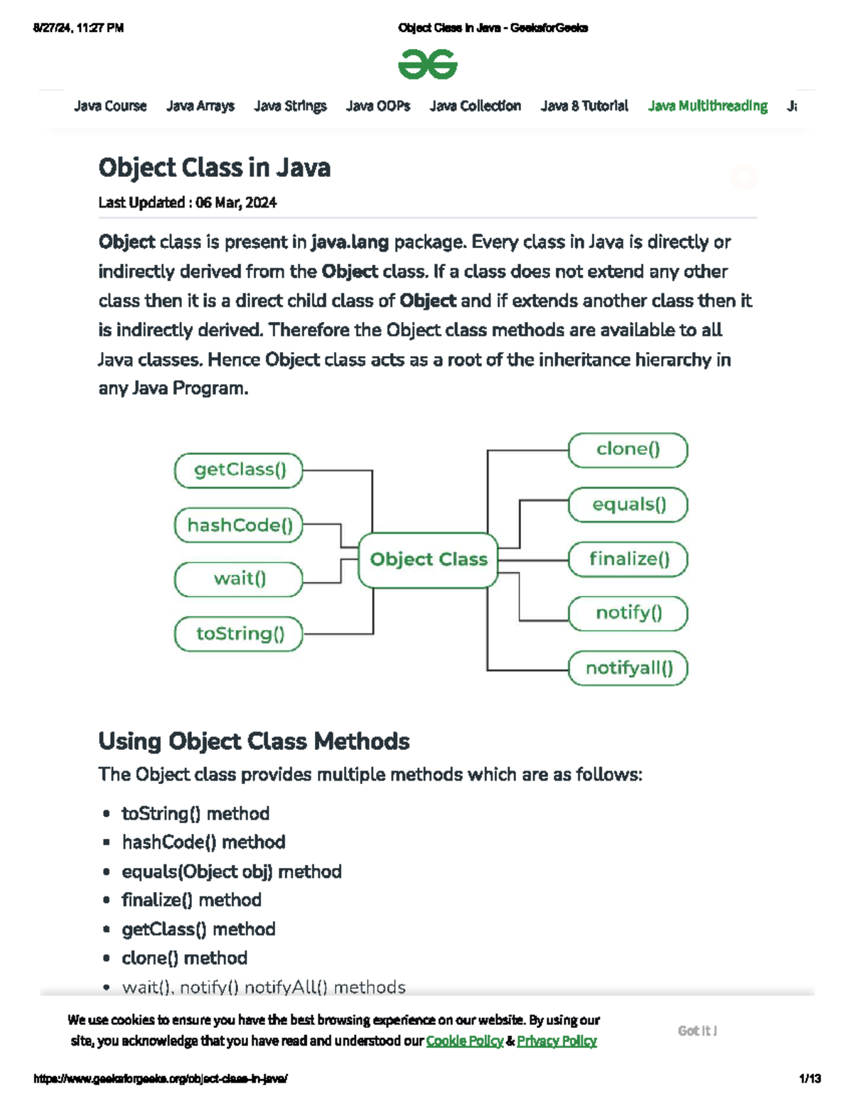 Java OOP: Understanding the Object Class in Java Programming - Studocu